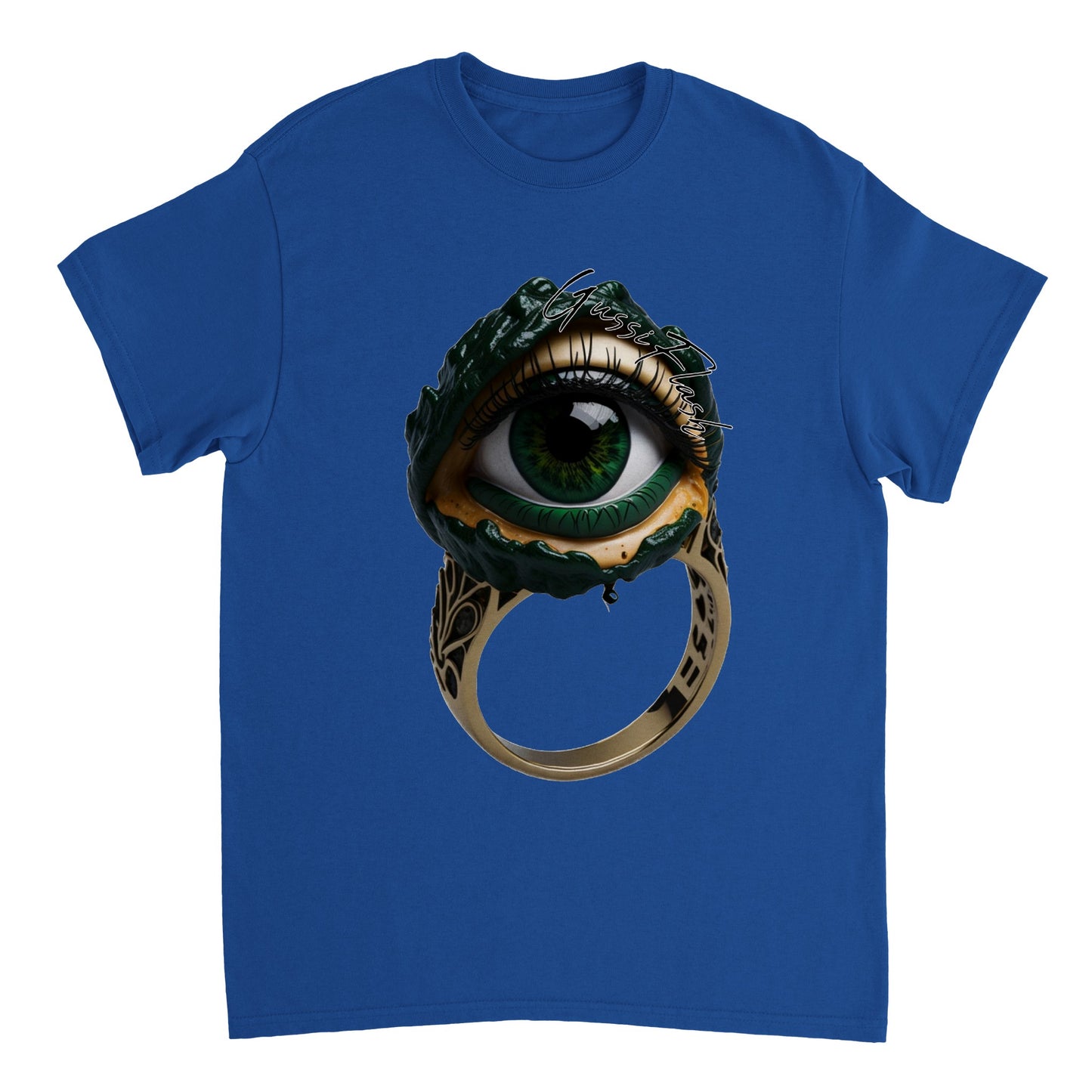 Schweres Unisex T-Shirt mit Rundhalsausschnitt und Gussiflash Logo