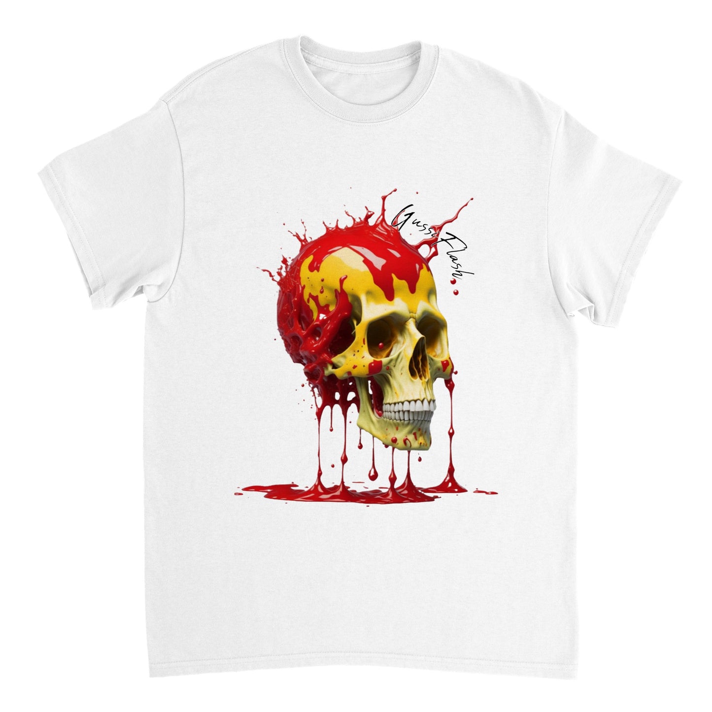 Schweres Unisex T-Shirt mit Skull von GussiFlash
