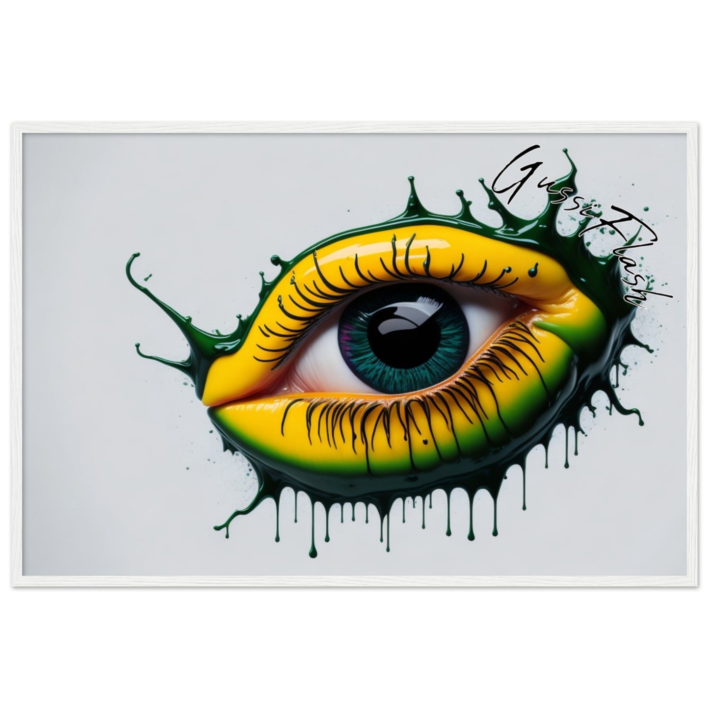 Premium-Poster aus mattem Papier mit Holzrahmen