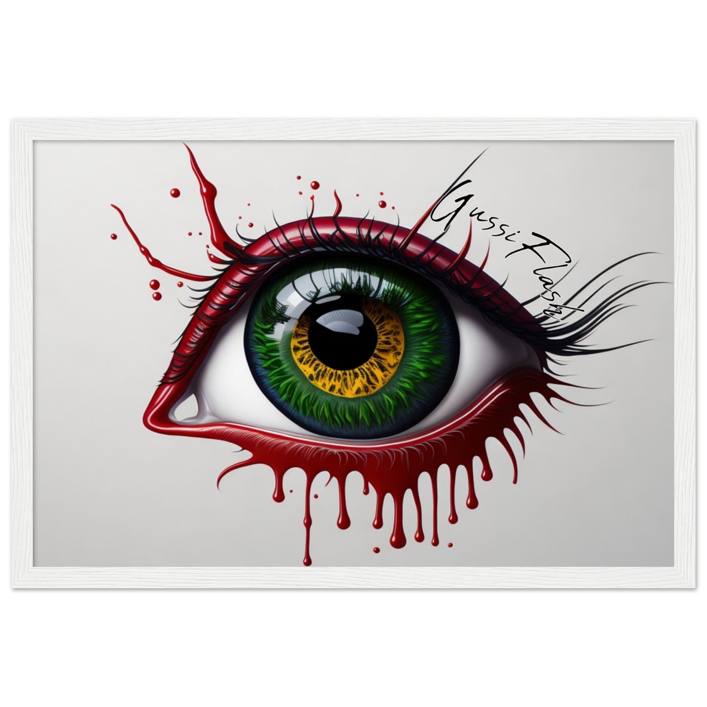 Premium-Poster aus mattem Papier mit Holzrahmen