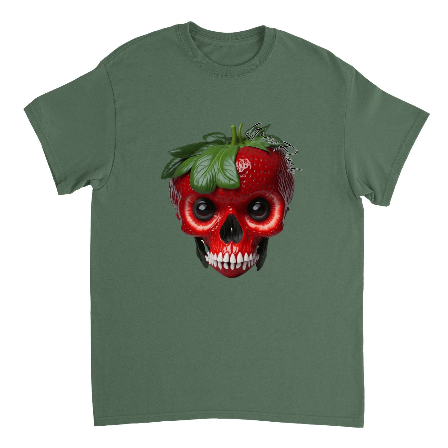 Schweres Unisex T-Shirt mit GussiFlash Skull
