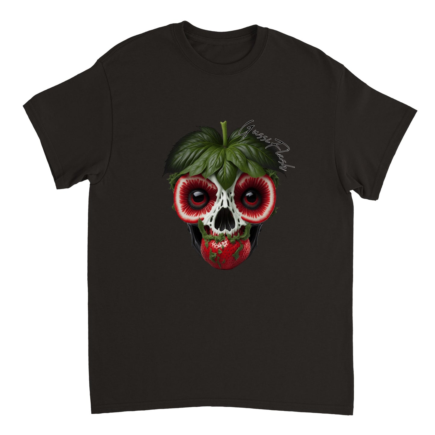 Schweres Unisex T-Shirt mit GussiFlash Skull