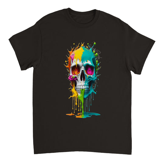 Schweres Unisex T-Shirt mit GussiFlash Skull