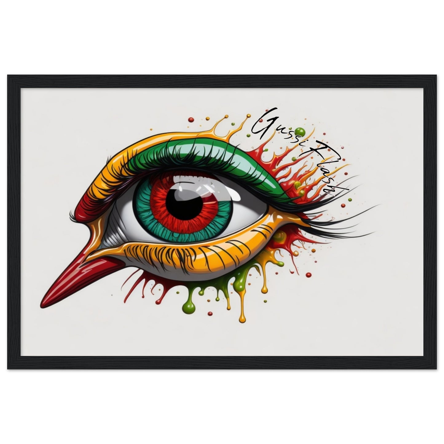 Premium-Poster aus mattem Papier mit Holzrahmen