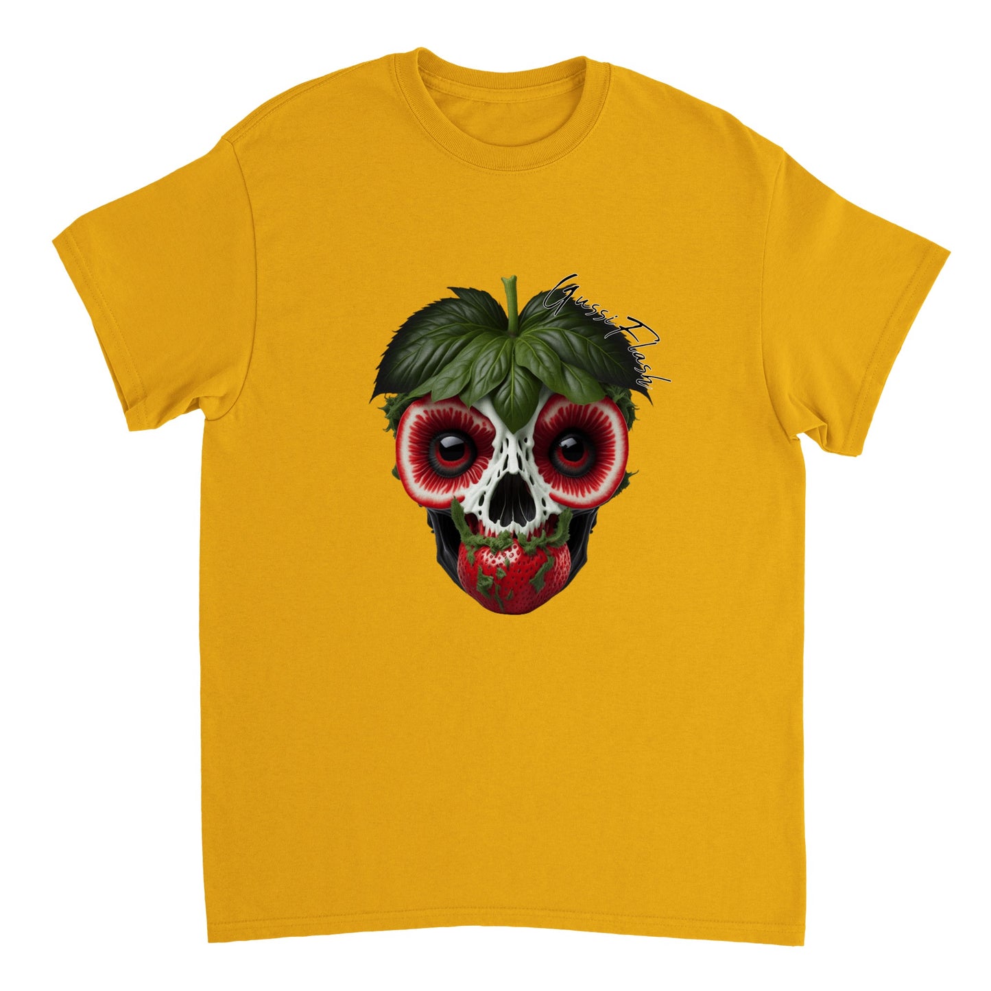 Schweres Unisex T-Shirt mit GussiFlash Skull