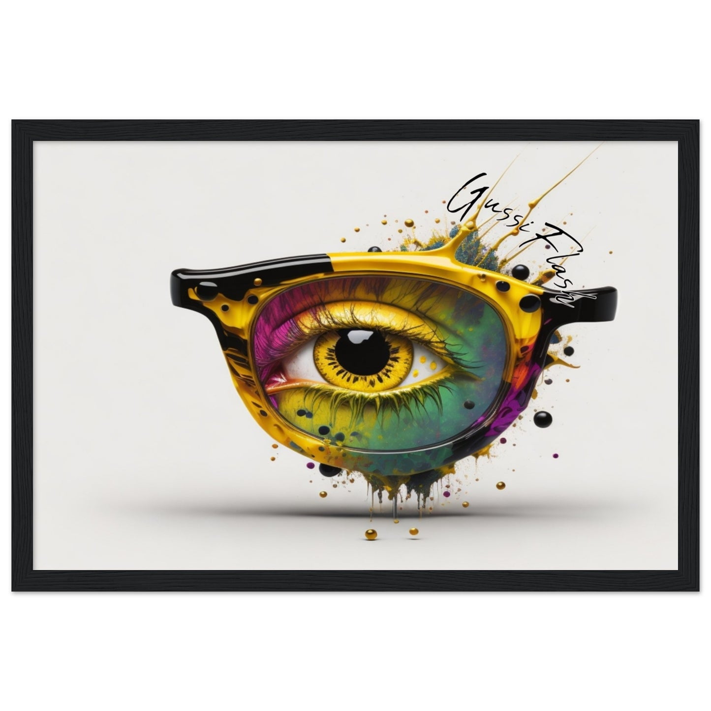 Premium-Poster aus mattem Papier mit Holzrahmen