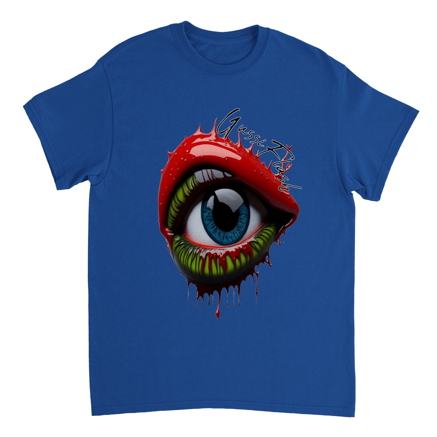 Schweres Unisex T-Shirt mit Rundhalsausschnitt und Gussiflash Logo