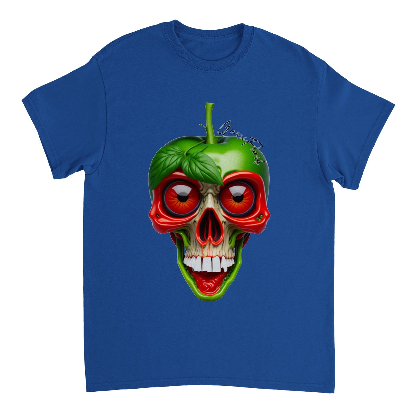 Schweres Unisex T-Shirt mit GussiFlash Skull