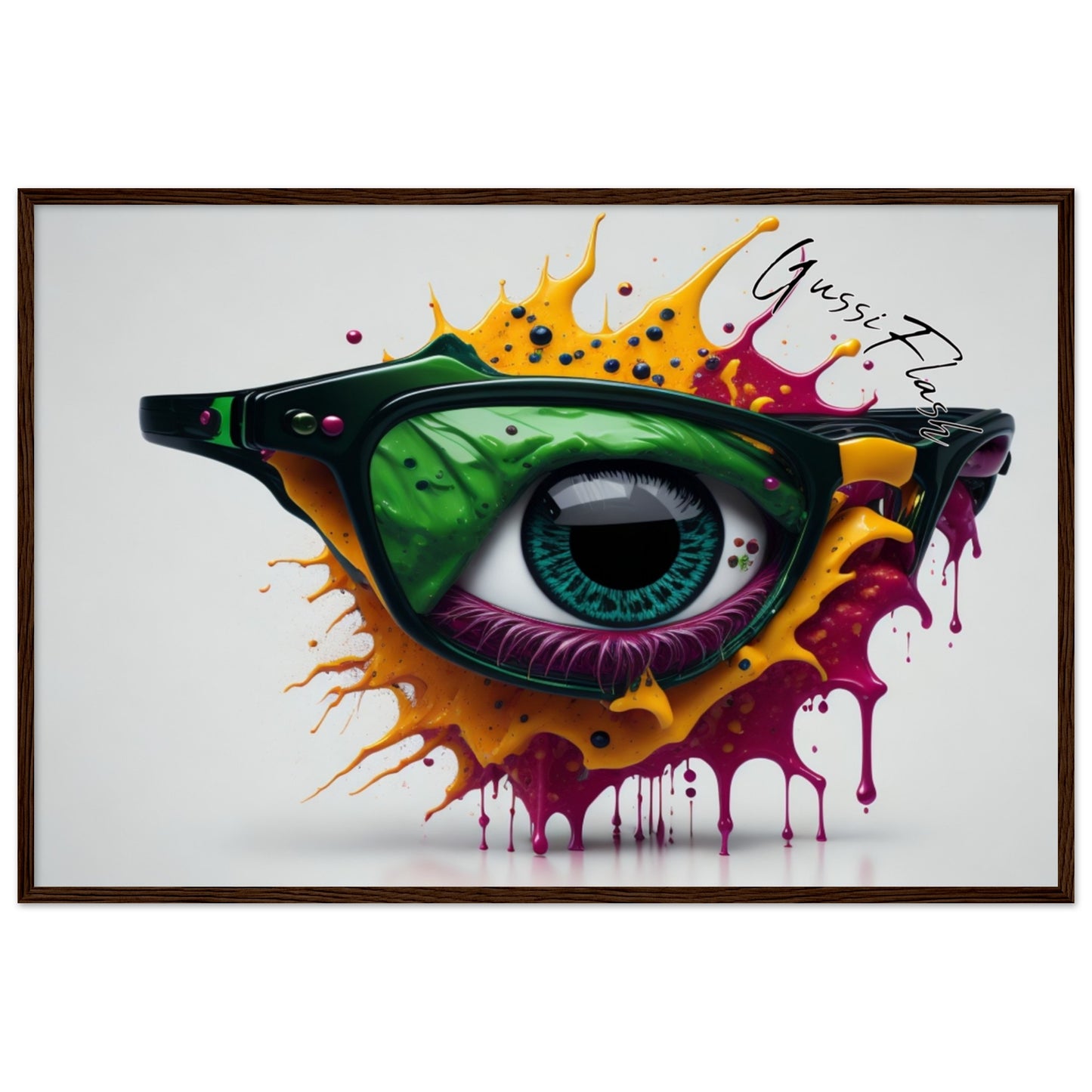 Premium-Poster aus mattem Papier mit Holzrahmen