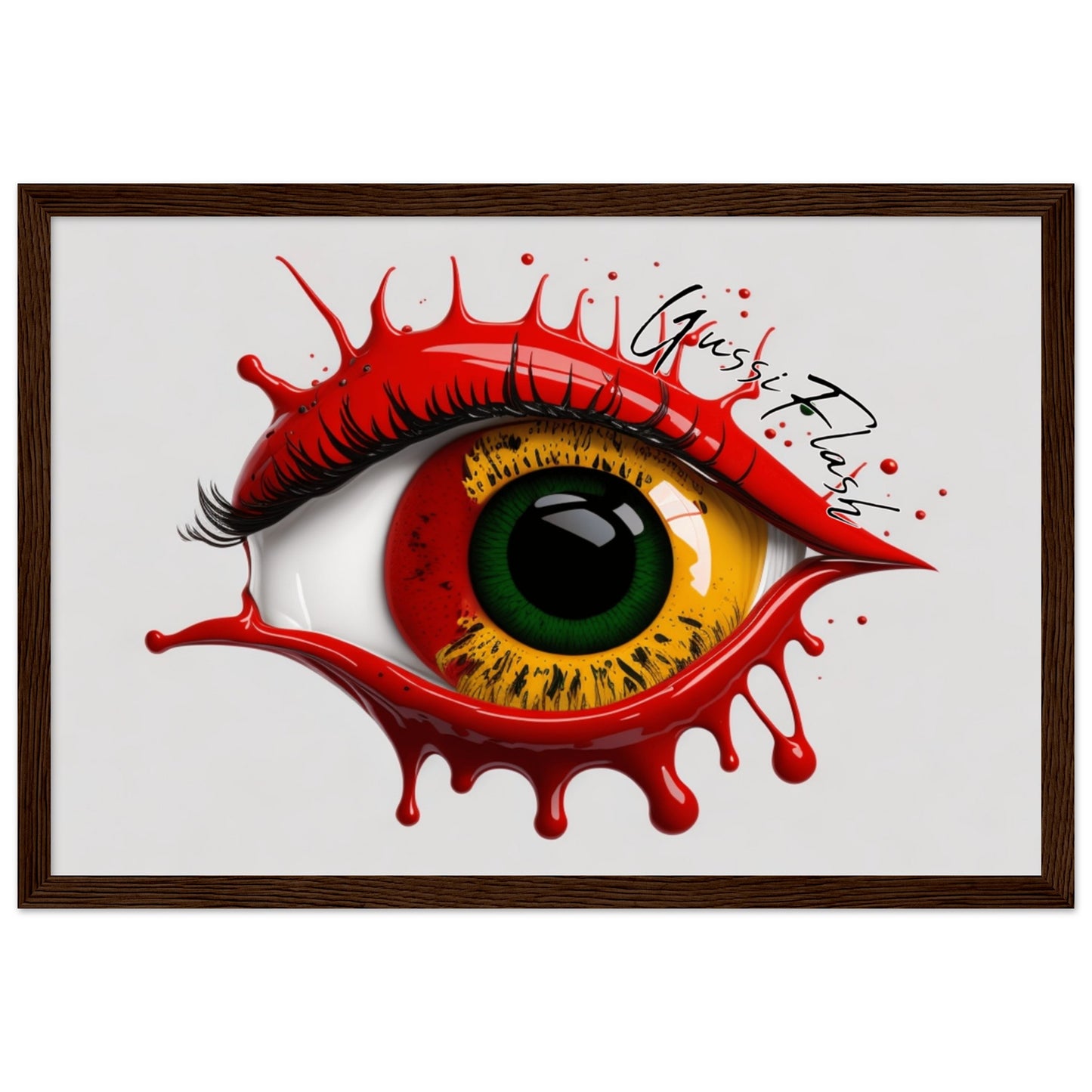 Premium-Poster aus mattem Papier mit Holzrahmen
