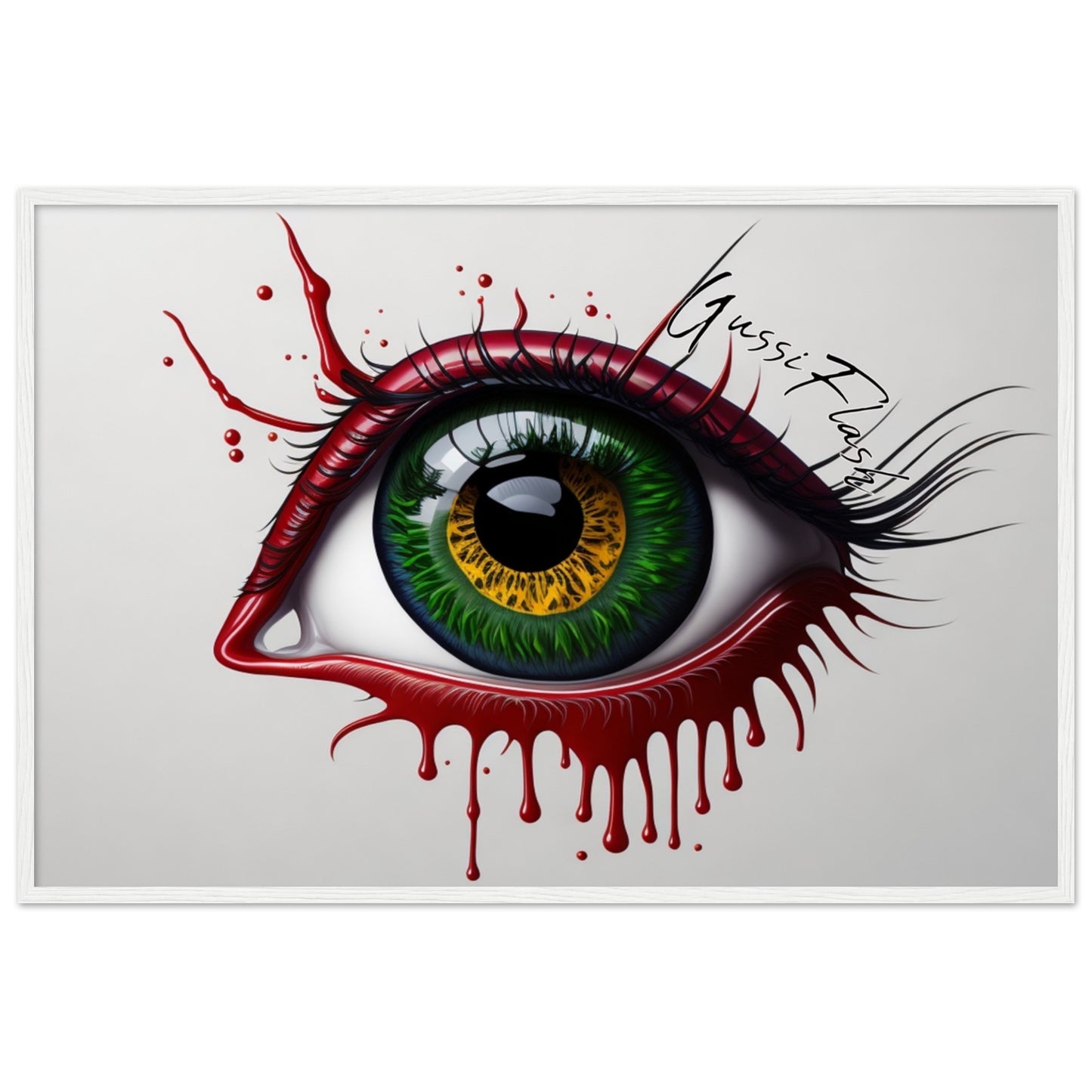 Premium-Poster aus mattem Papier mit Holzrahmen