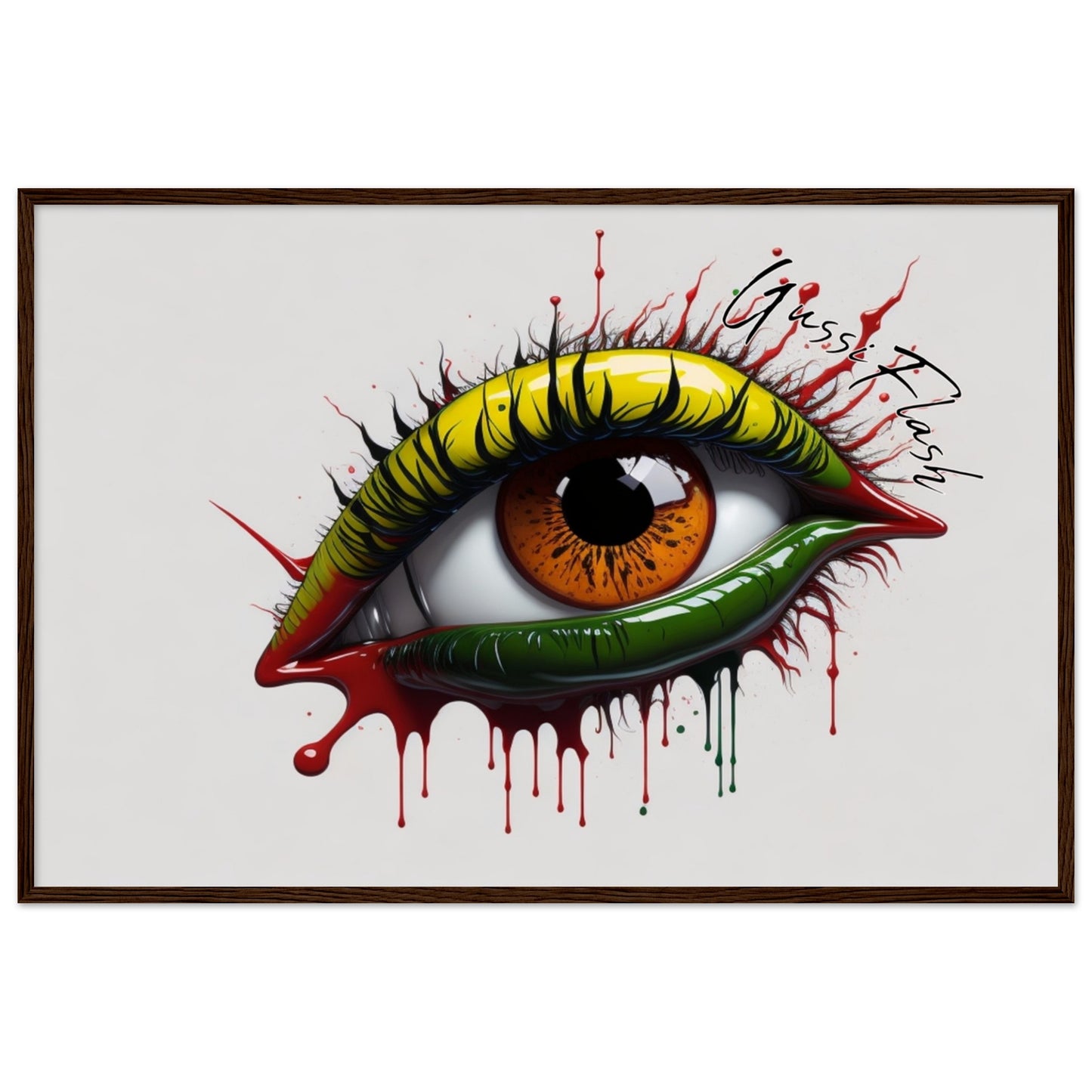 Premium-Poster aus mattem Papier mit Holzrahmen