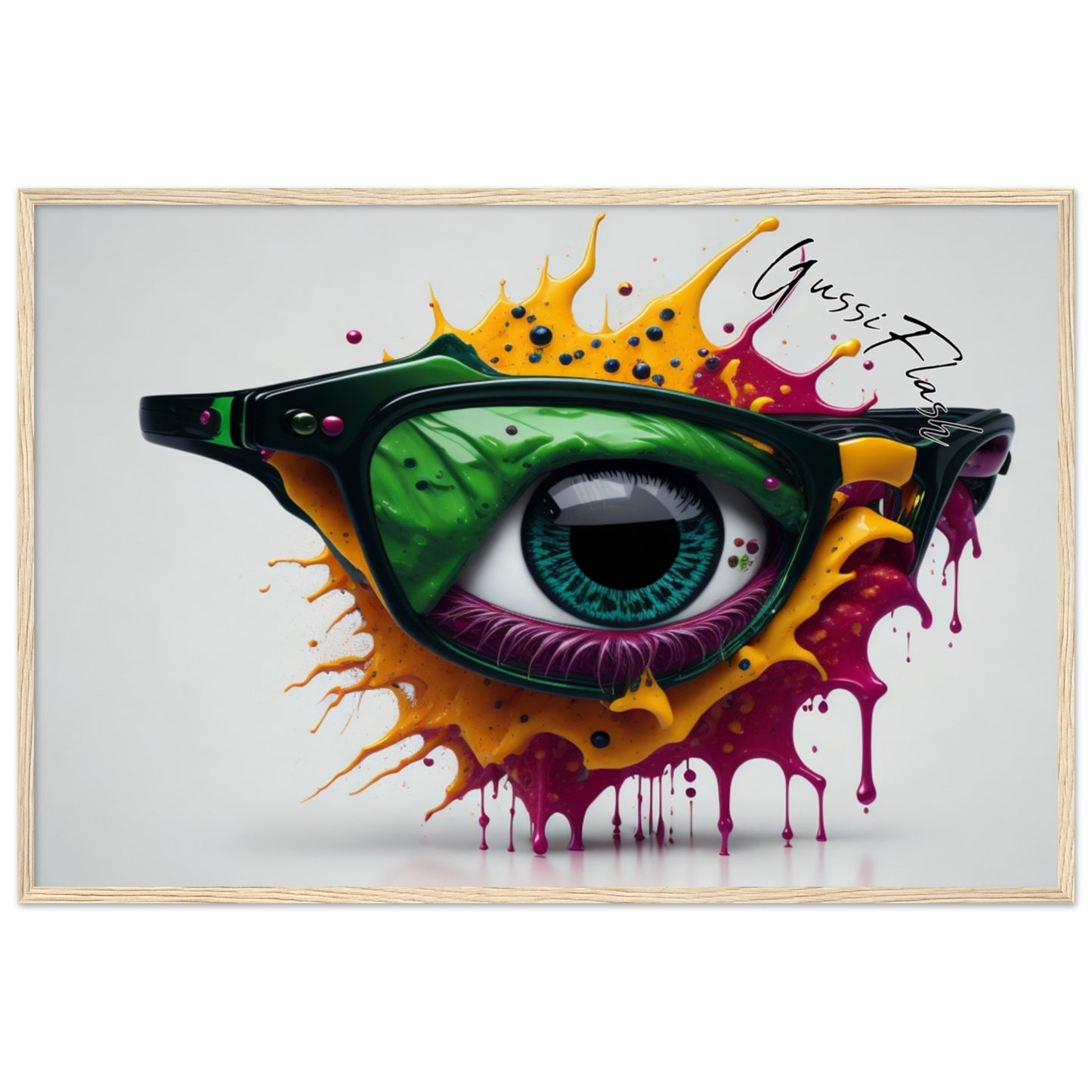 Premium-Poster aus mattem Papier mit Holzrahmen