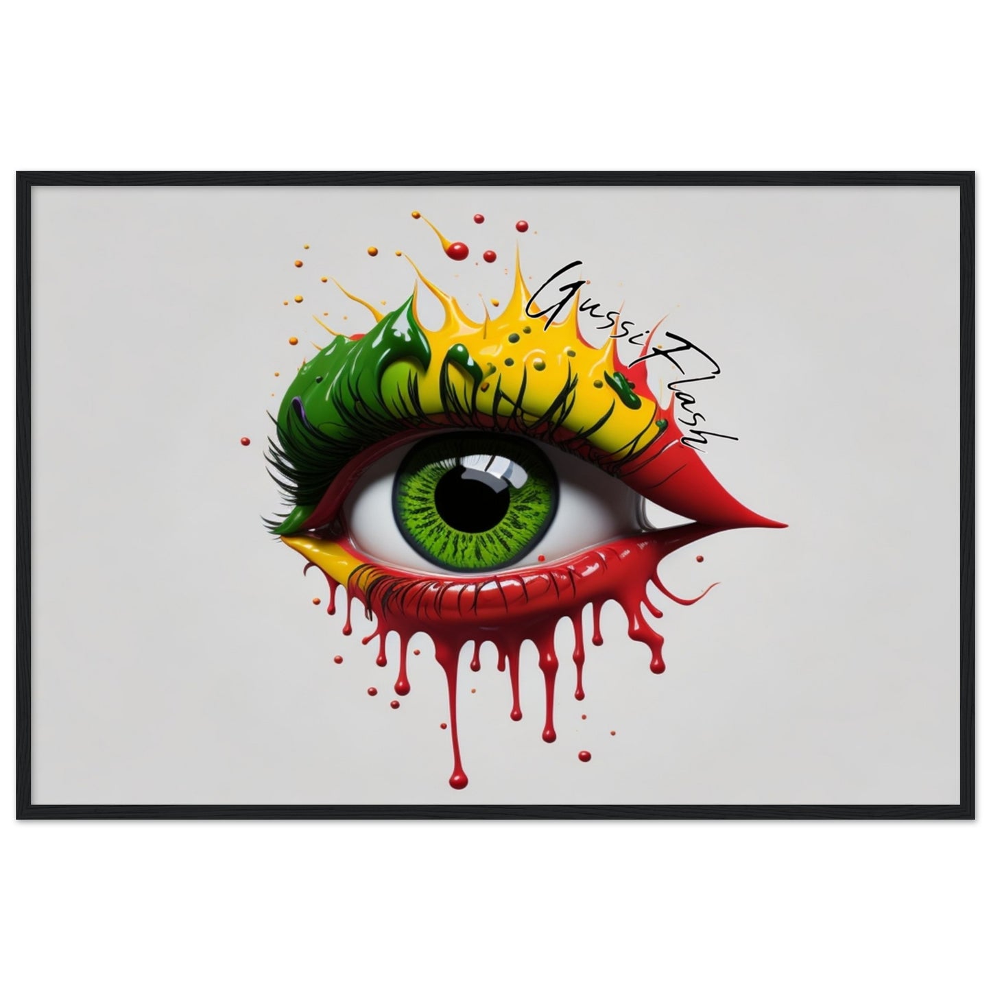 Premium-Poster aus mattem Papier mit Holzrahmen