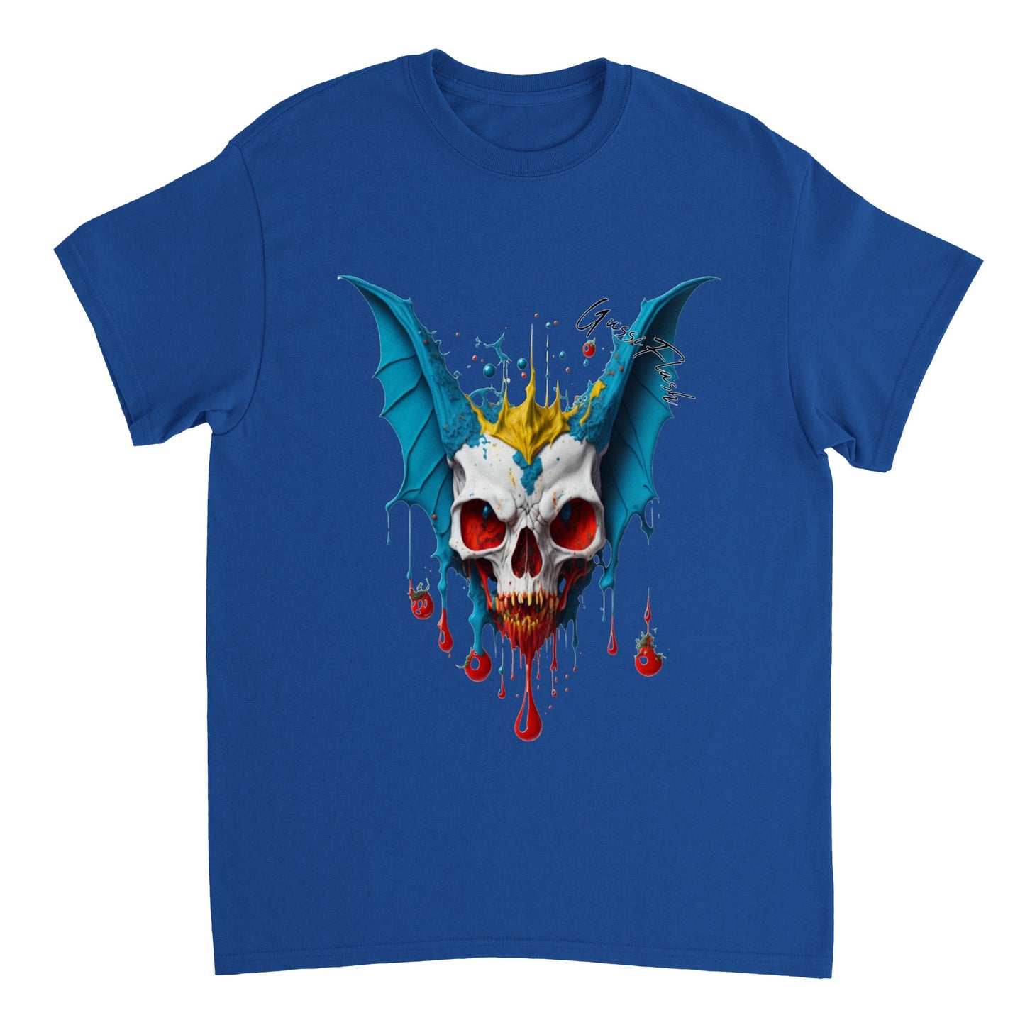 Schweres Unisex T-Shirt mit GussiFlash Logo