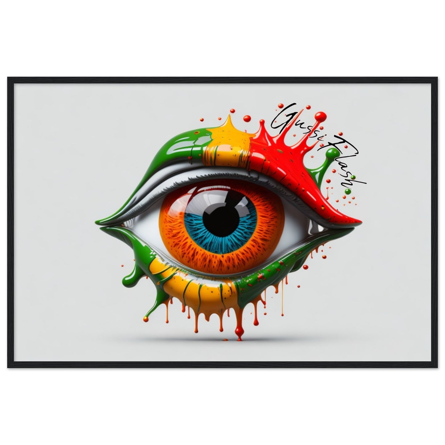 Premium-Poster aus mattem Papier mit Holzrahmen
