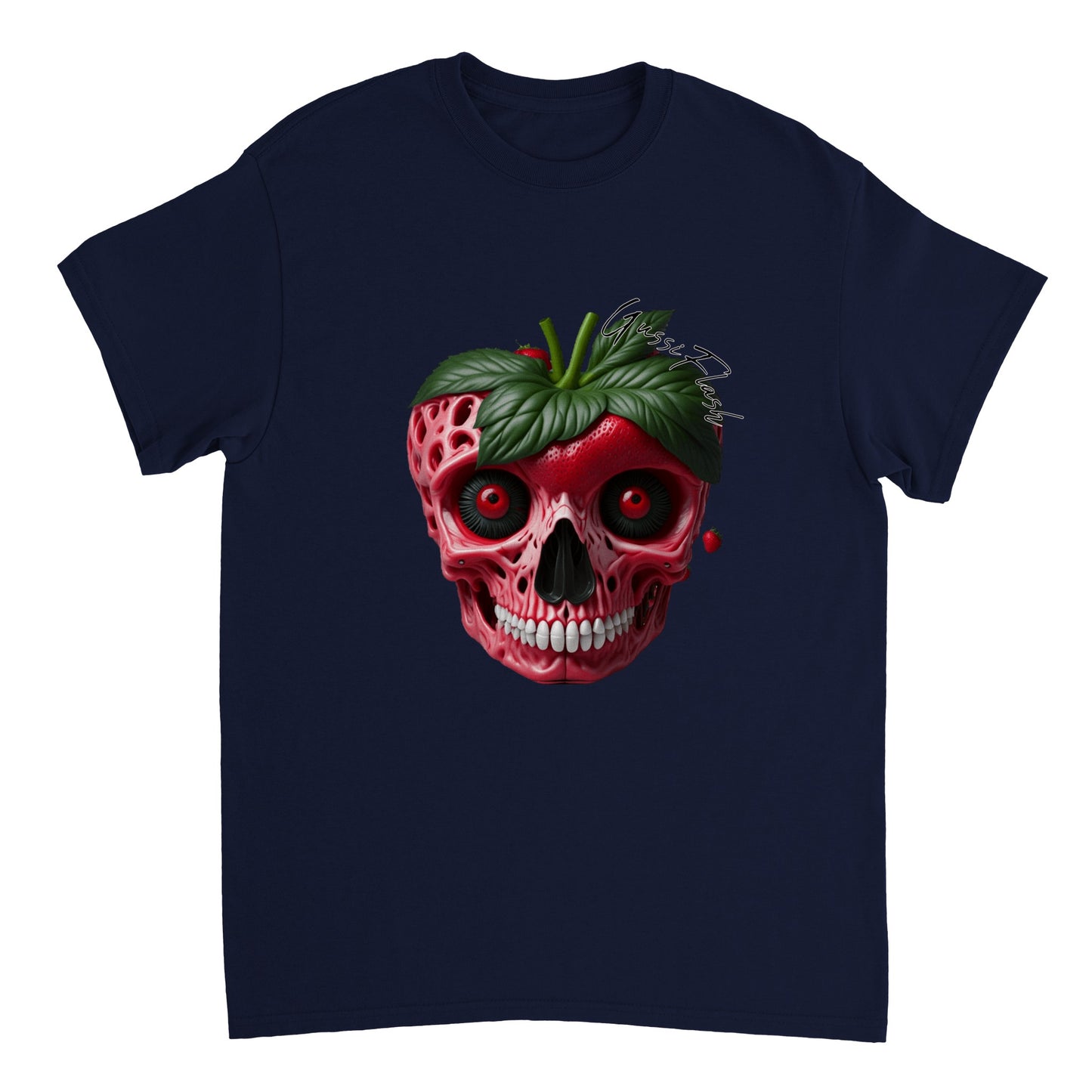 Schweres Unisex T-Shirt mit GussiFlash Skull
