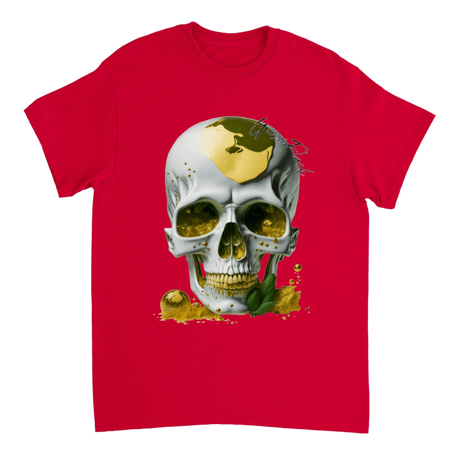 Schweres Unisex T-Shirt mit GussiFlash Skull