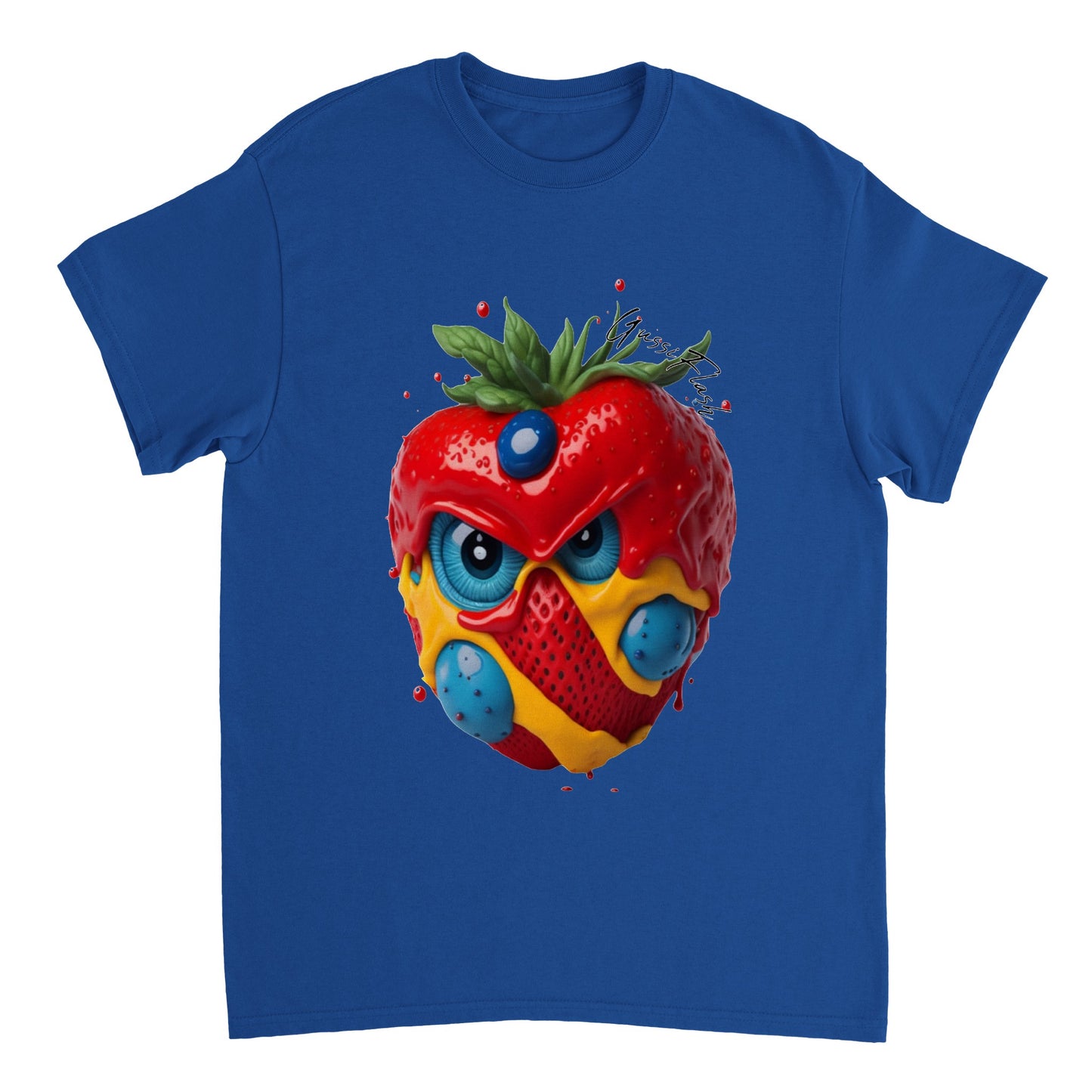Schweres Unisex T-Shirt mit Rundhalsausschnitt und Gussiflash Logo