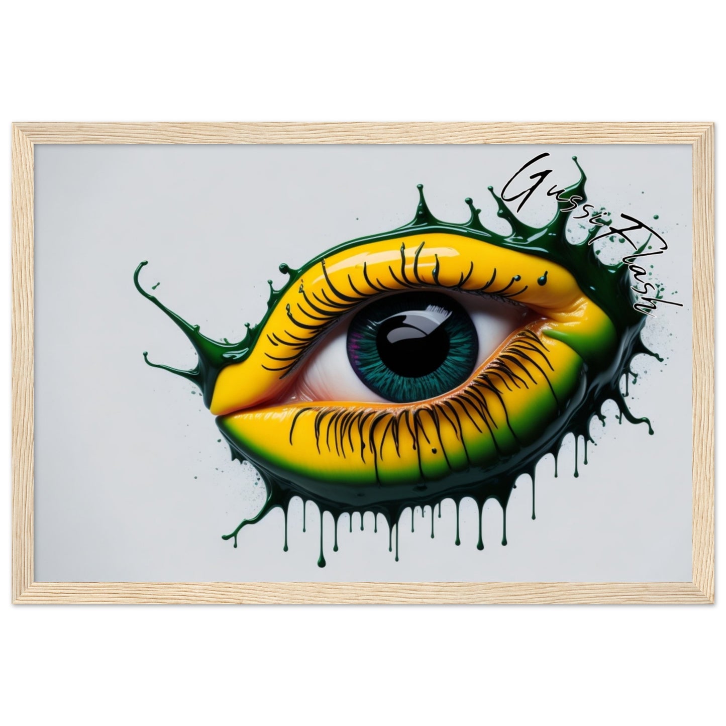 Premium-Poster aus mattem Papier mit Holzrahmen