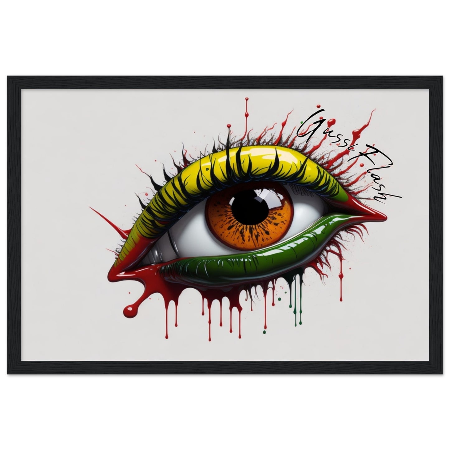 Premium-Poster aus mattem Papier mit Holzrahmen