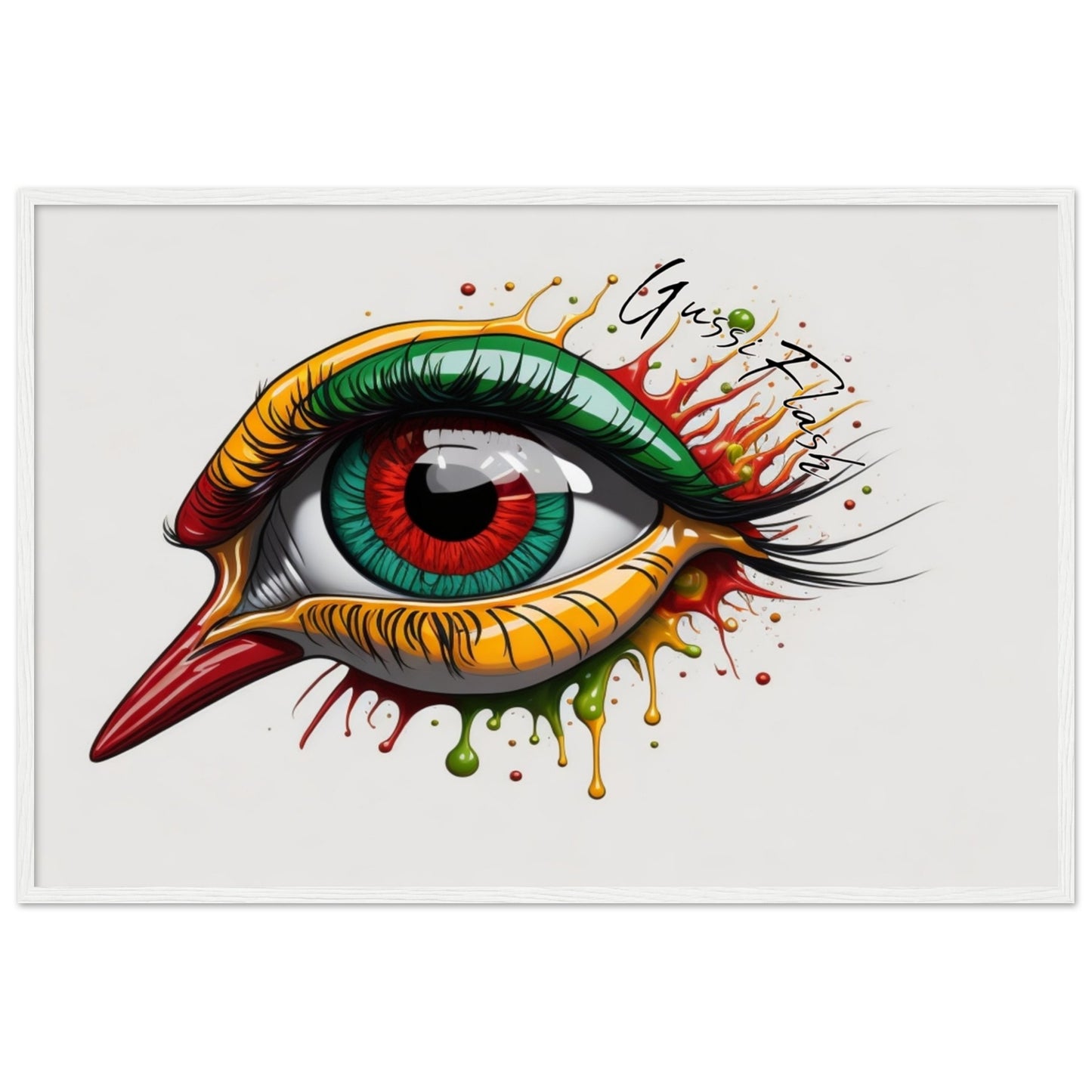 Premium-Poster aus mattem Papier mit Holzrahmen