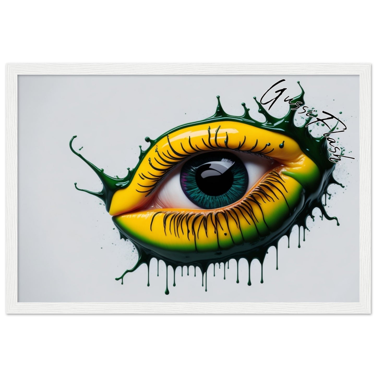 Premium-Poster aus mattem Papier mit Holzrahmen