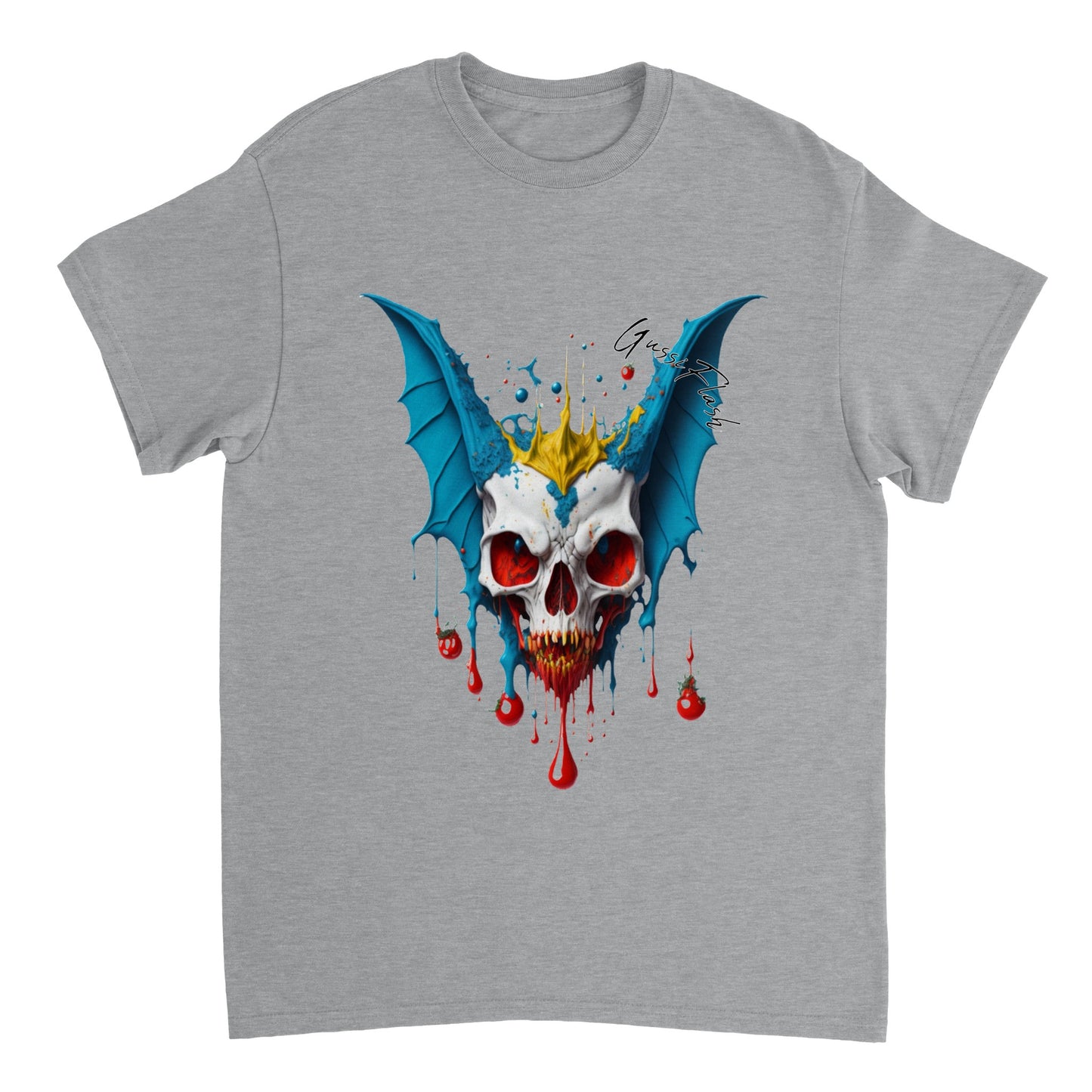 Schweres Unisex T-Shirt mit GussiFlash Logo