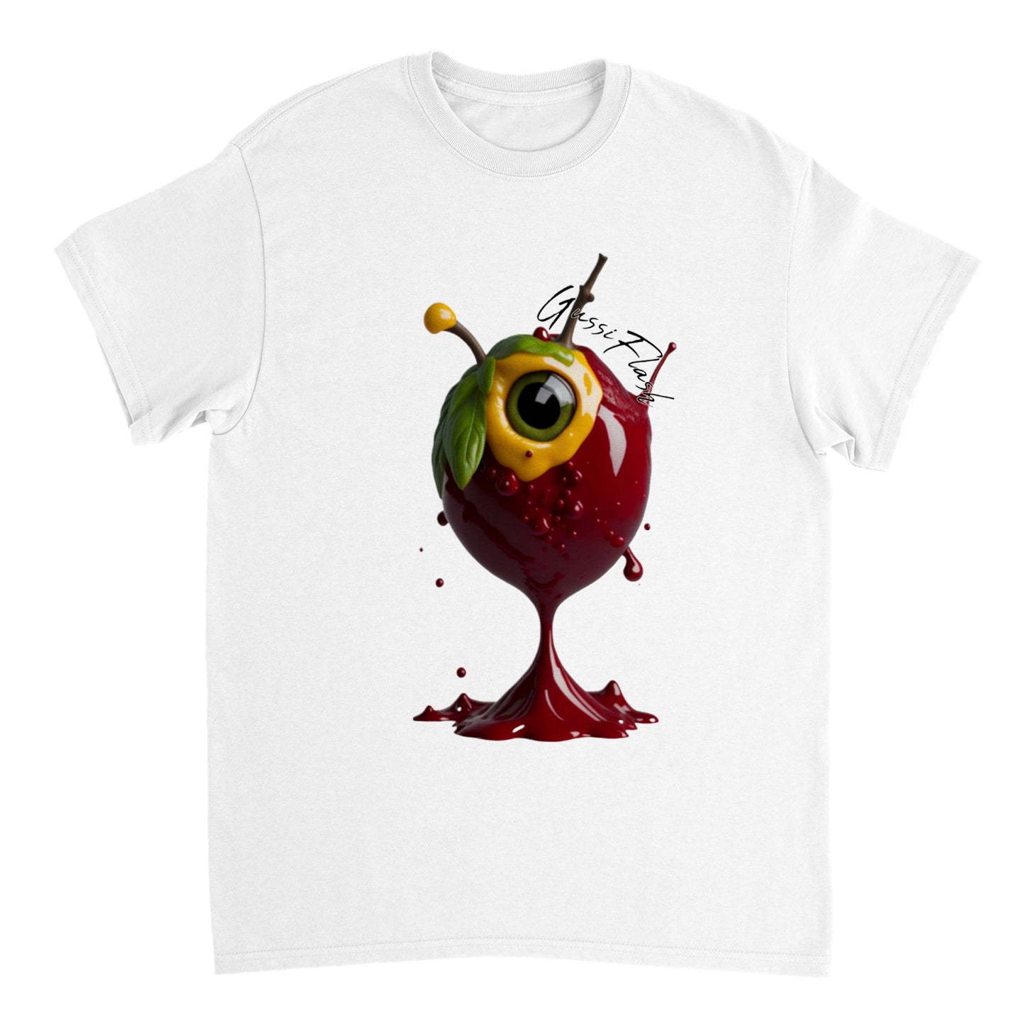Schweres Unisex T-Shirt mit Rundhalsausschnitt und Gussiflash Logo