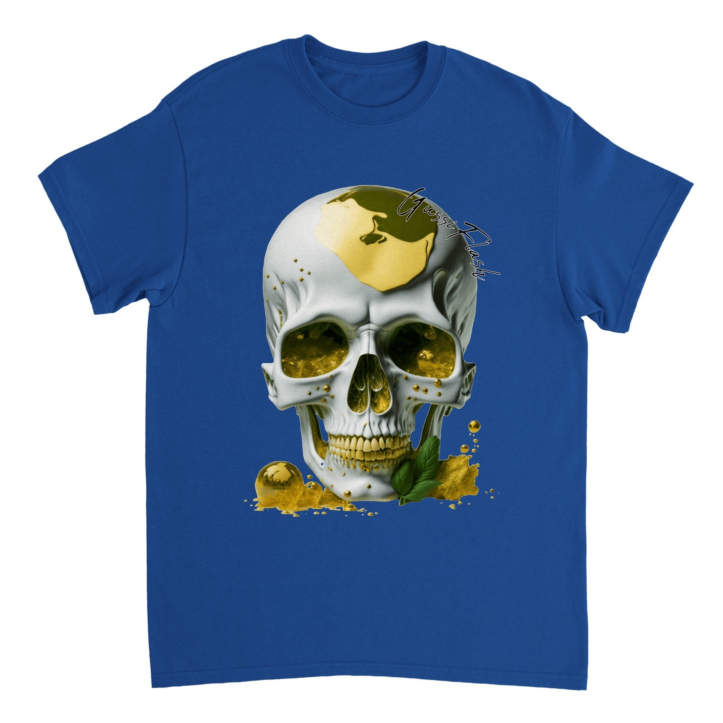 Schweres Unisex T-Shirt mit GussiFlash Skull
