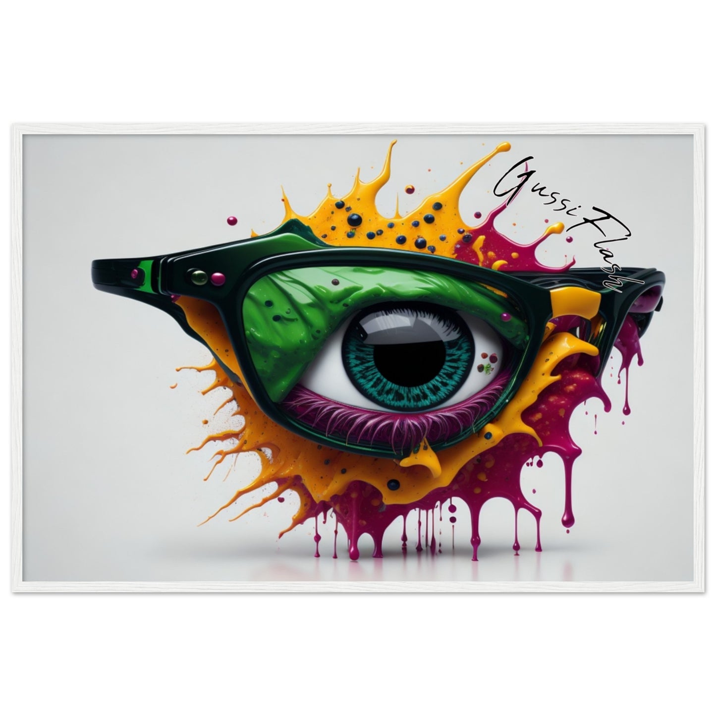 Premium-Poster aus mattem Papier mit Holzrahmen