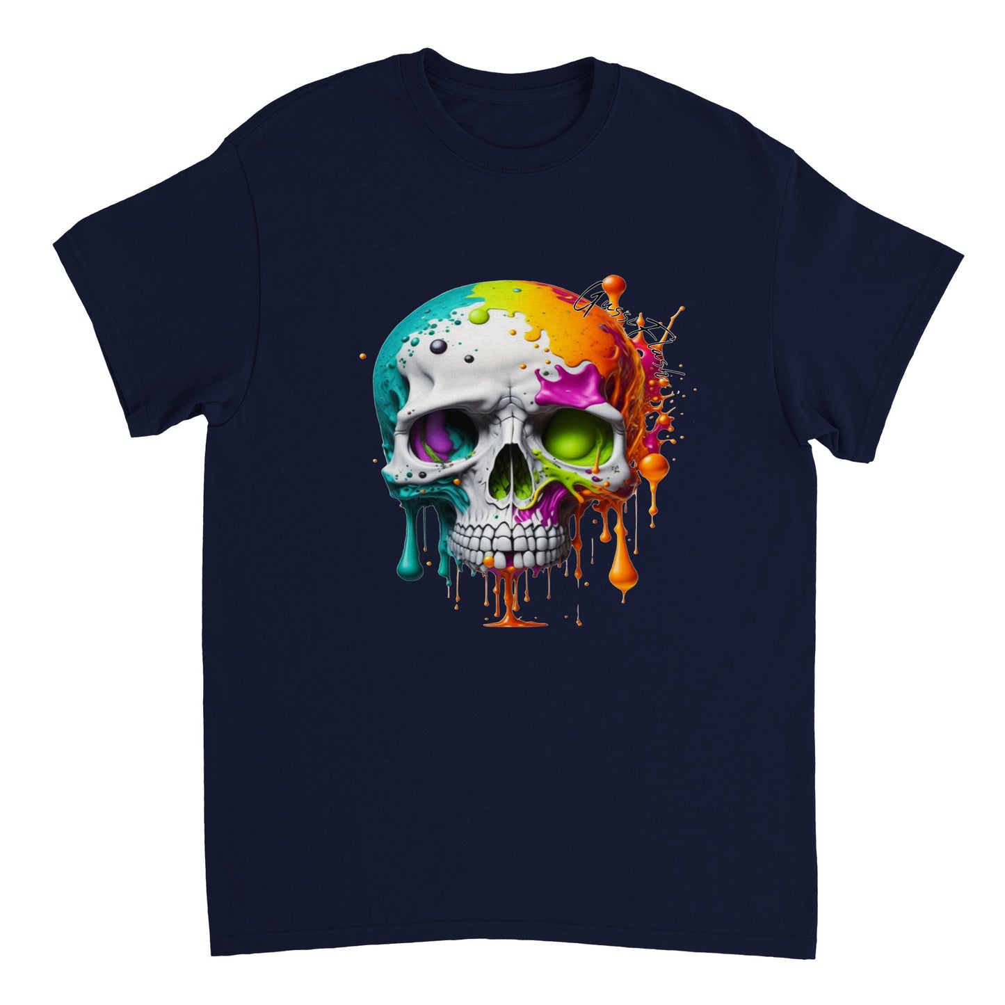 Schweres Unisex T-Shirt mit GussiFlash Skull