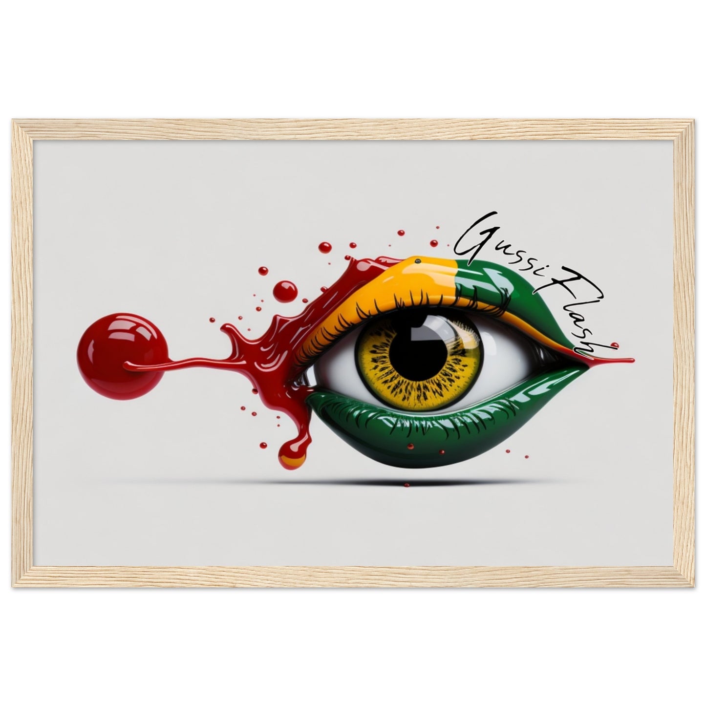 Premium-Poster aus mattem Papier mit Holzrahmen