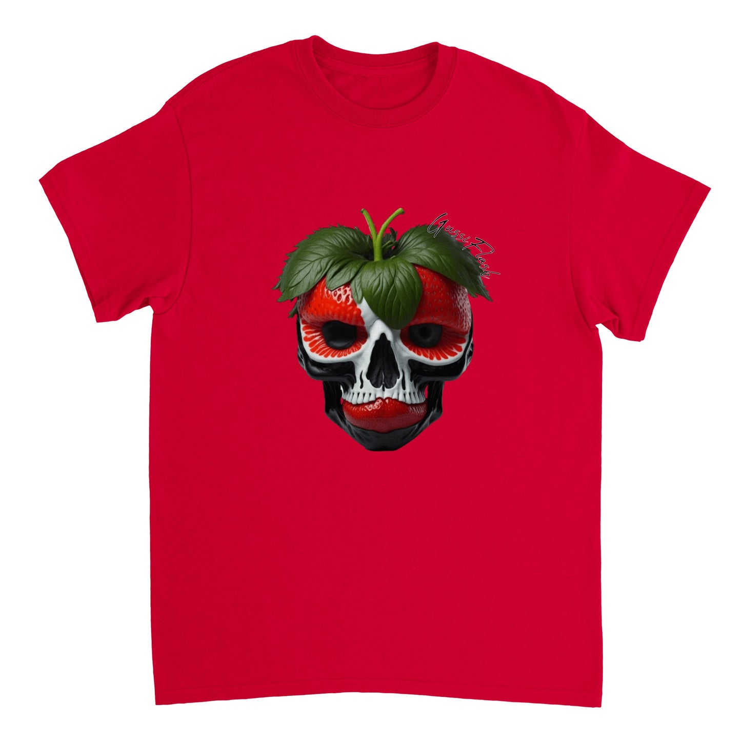 Schweres Unisex T-Shirt mit GussiFlash Skull