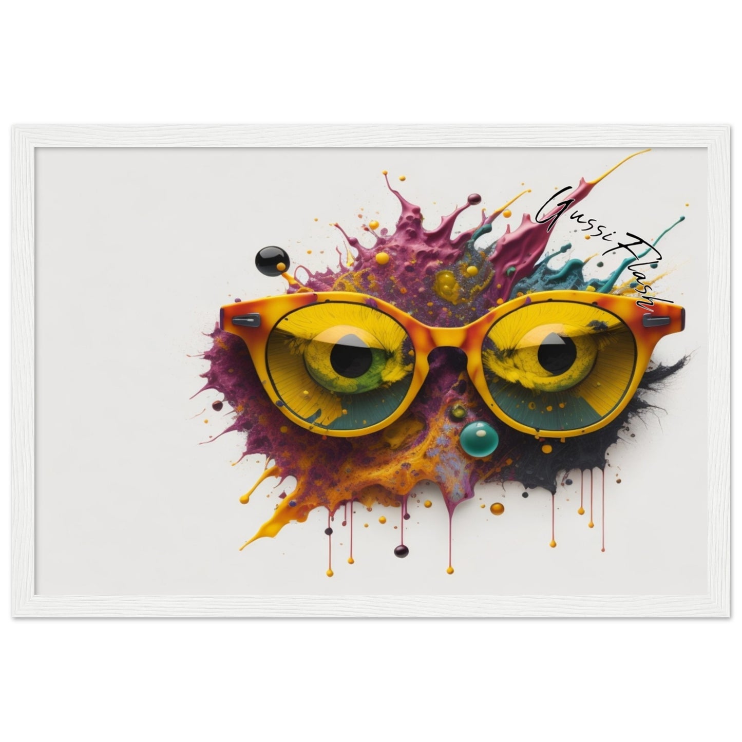 Premium-Poster aus mattem Papier mit Holzrahmen