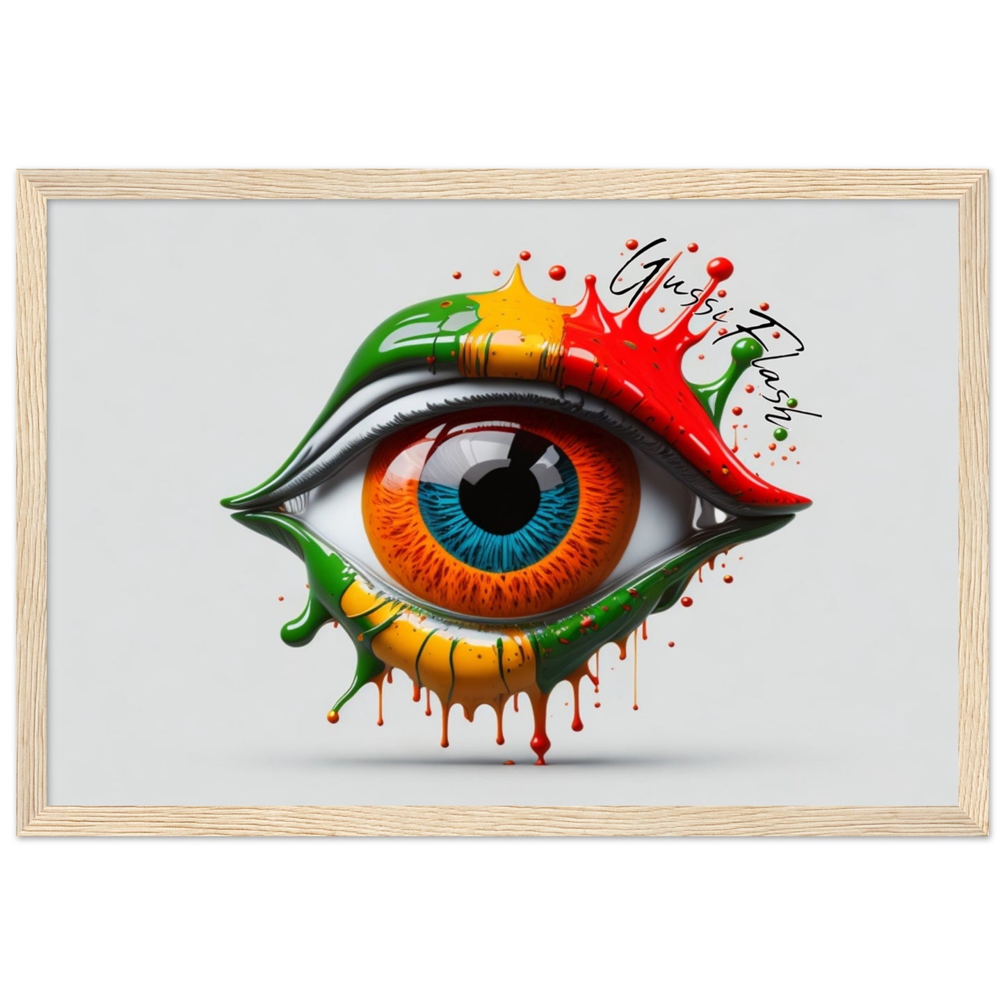 Premium-Poster aus mattem Papier mit Holzrahmen