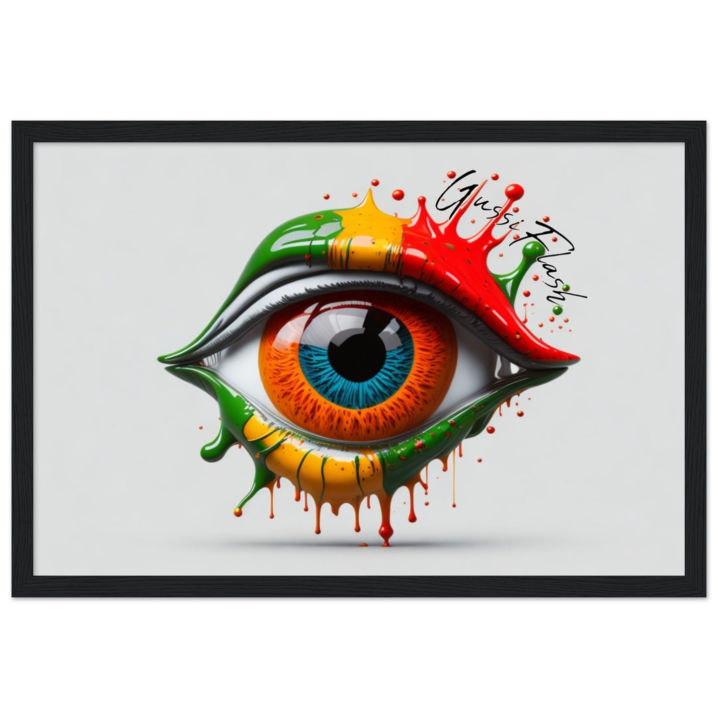 Premium-Poster aus mattem Papier mit Holzrahmen