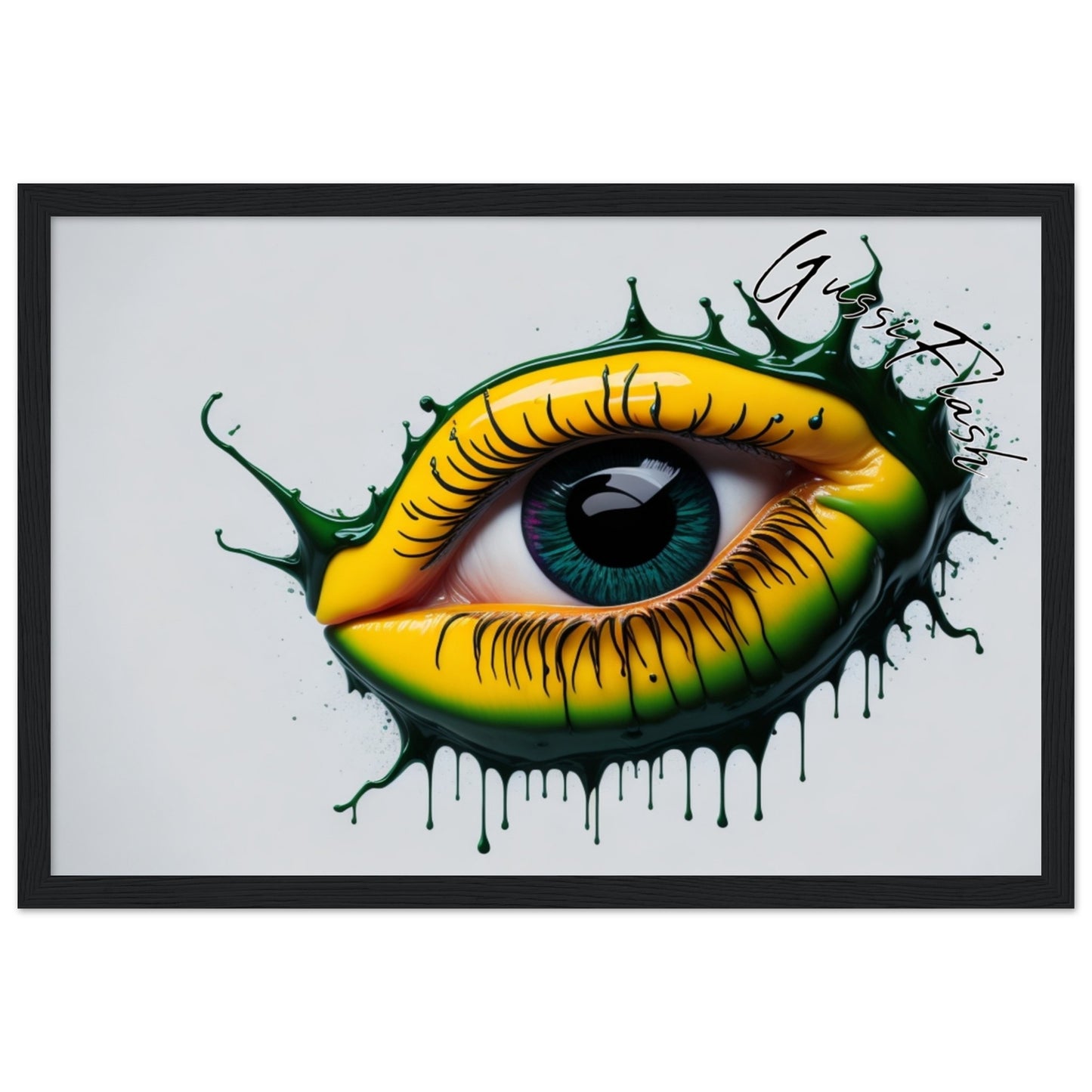 Premium-Poster aus mattem Papier mit Holzrahmen