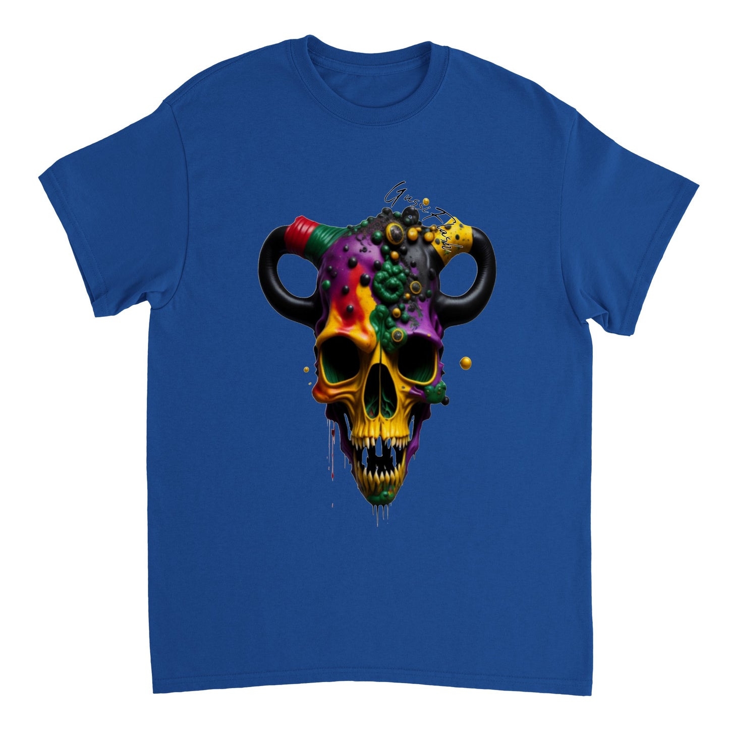 Schweres Unisex T-Shirt mit GussiFlash Skull