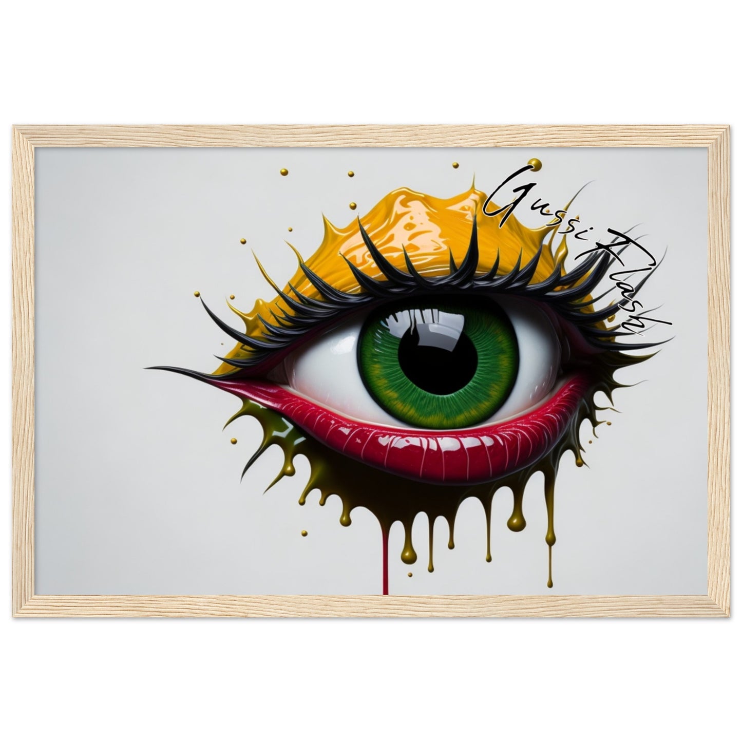 Premium-Poster aus mattem Papier mit Holzrahmen