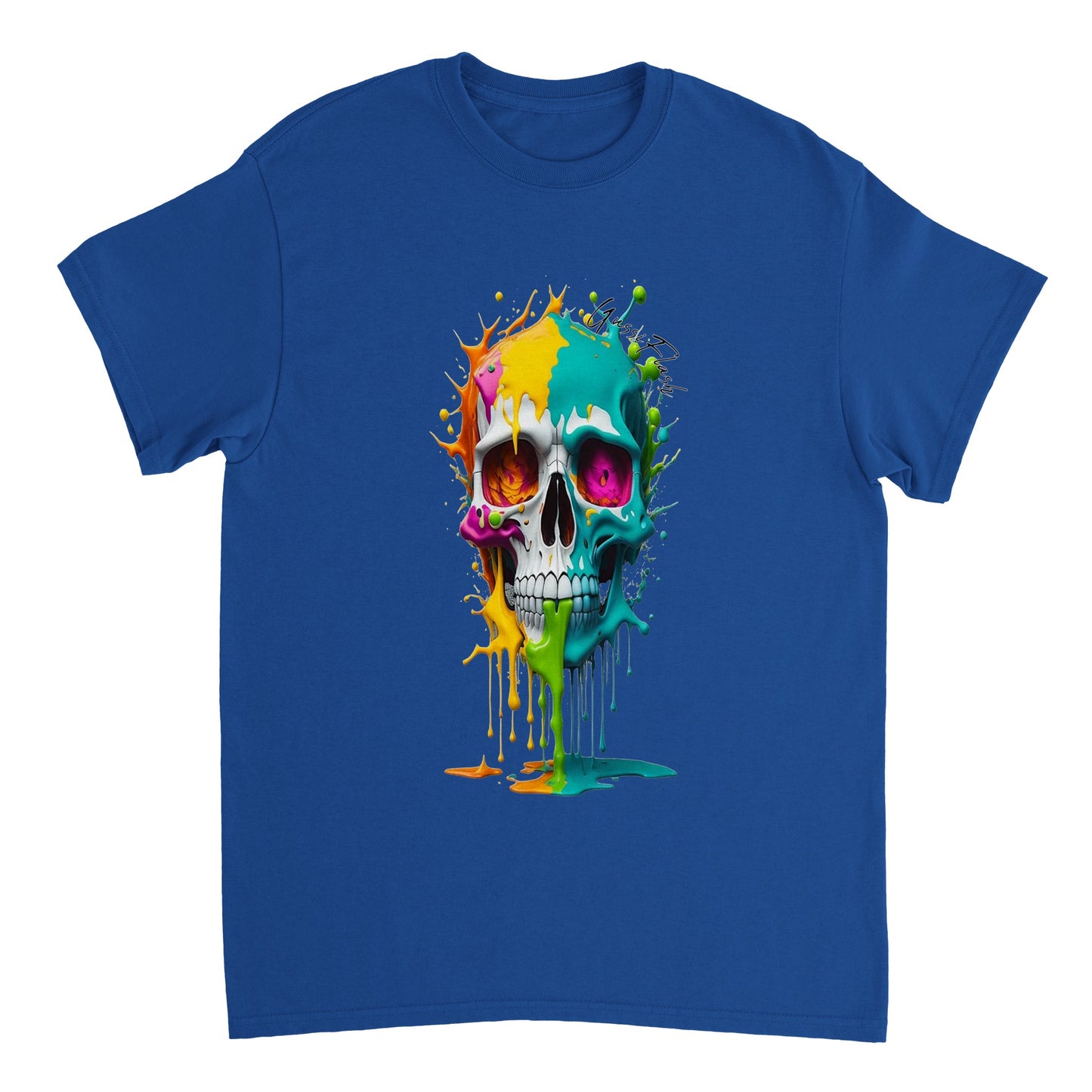 Schweres Unisex T-Shirt mit GussiFlash Skull
