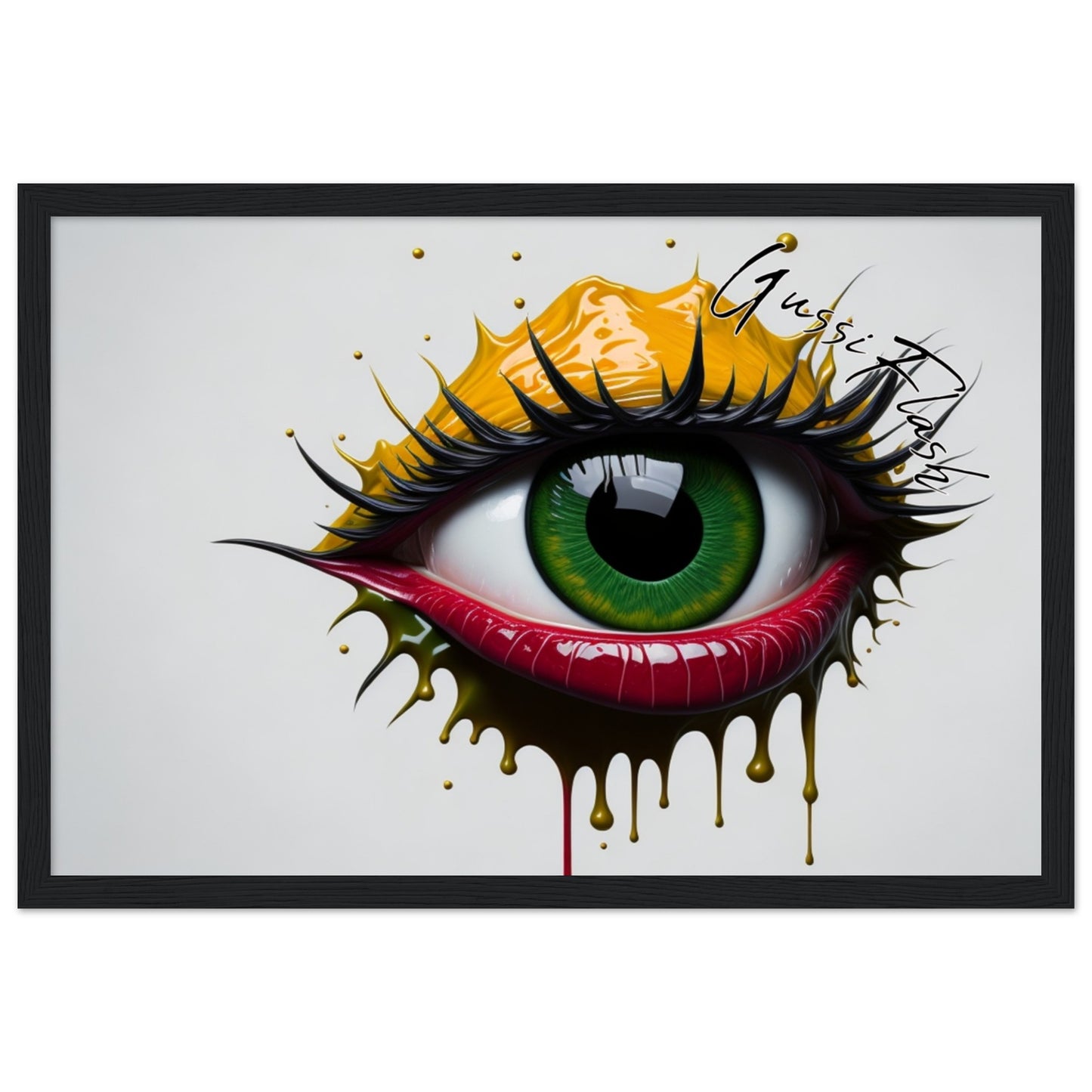 Premium-Poster aus mattem Papier mit Holzrahmen