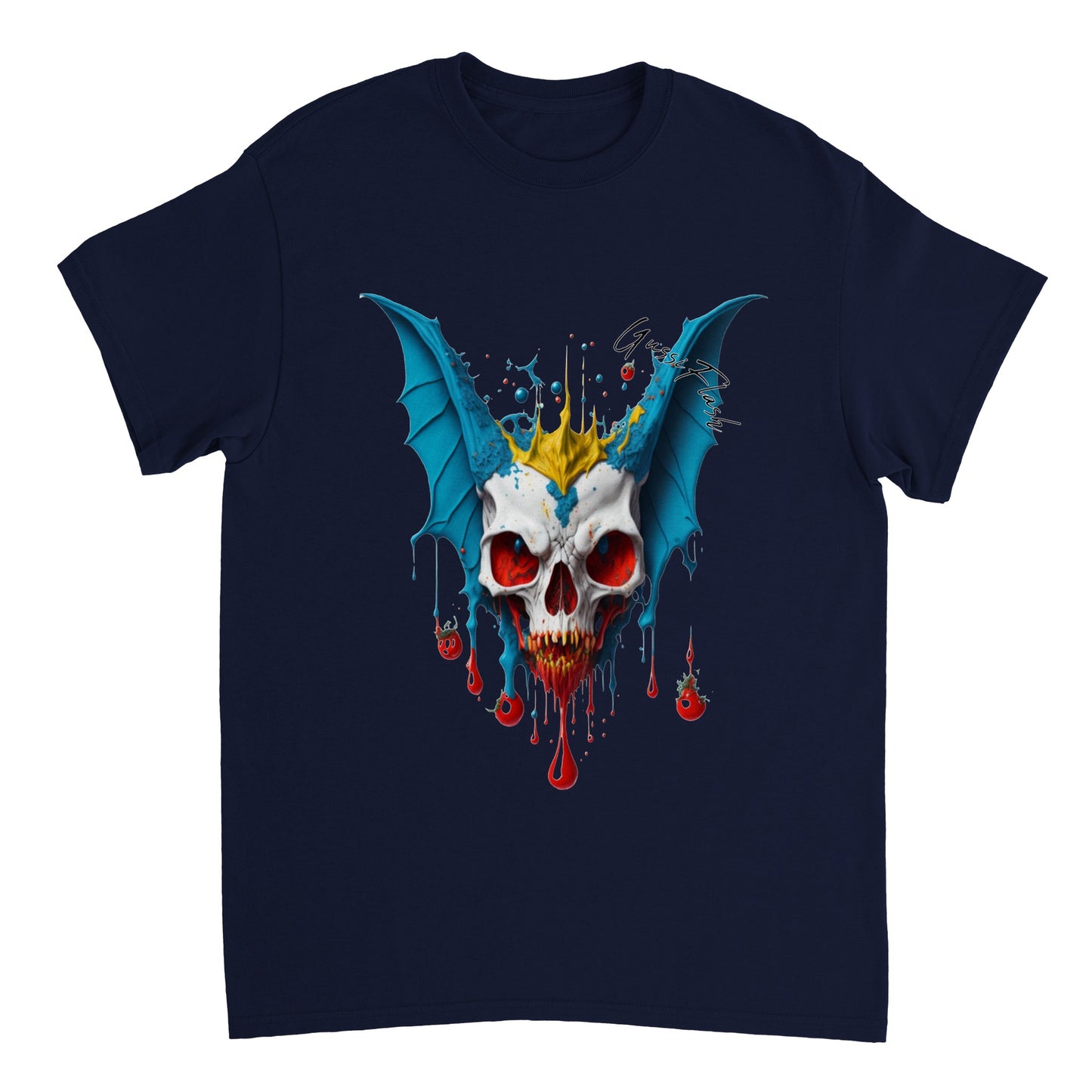 Schweres Unisex T-Shirt mit GussiFlash Logo