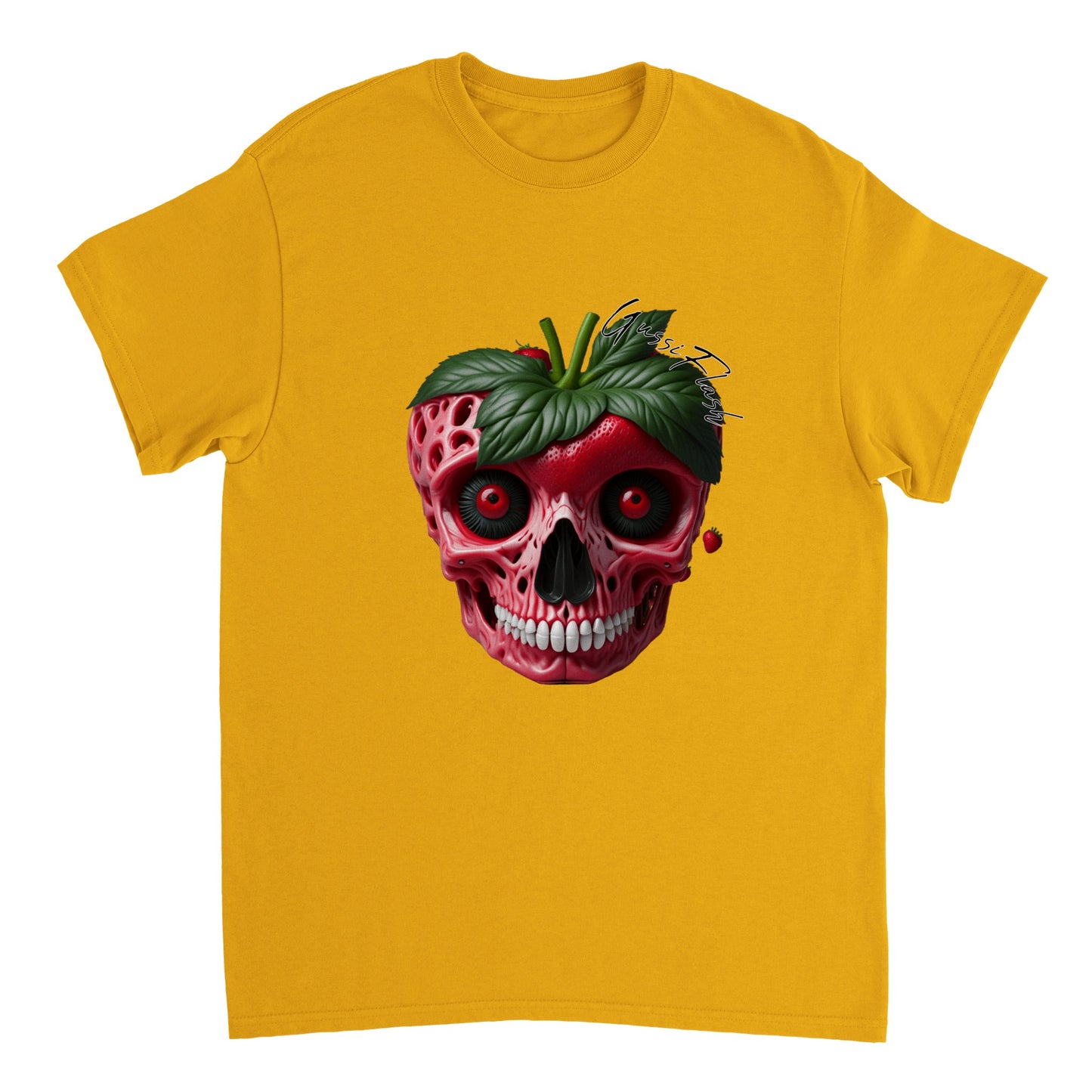 Schweres Unisex T-Shirt mit GussiFlash Skull