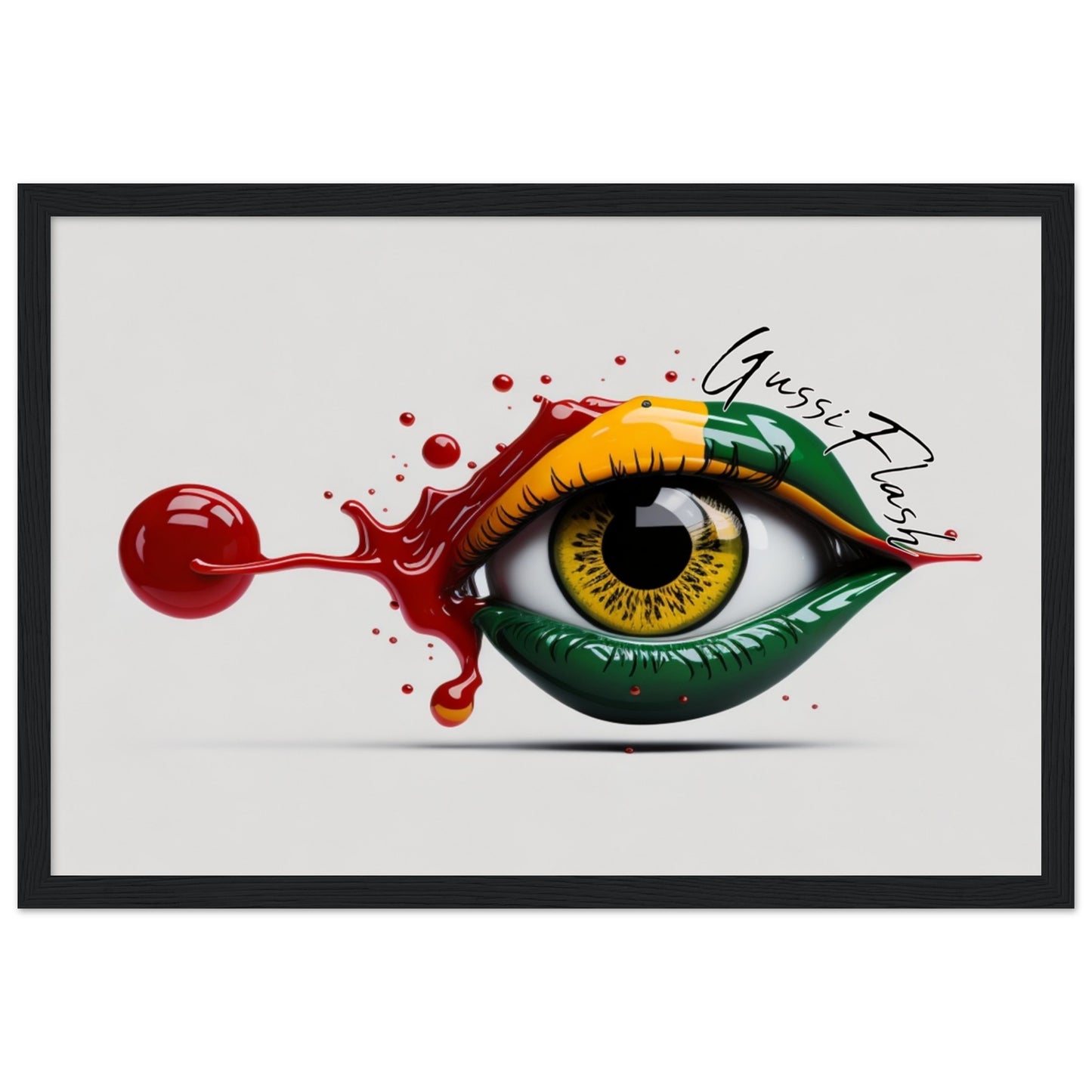 Premium-Poster aus mattem Papier mit Holzrahmen