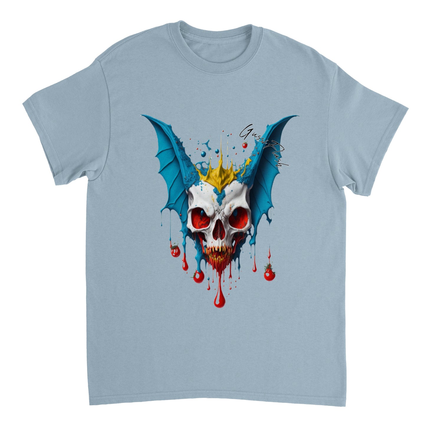 Schweres Unisex T-Shirt mit GussiFlash Logo