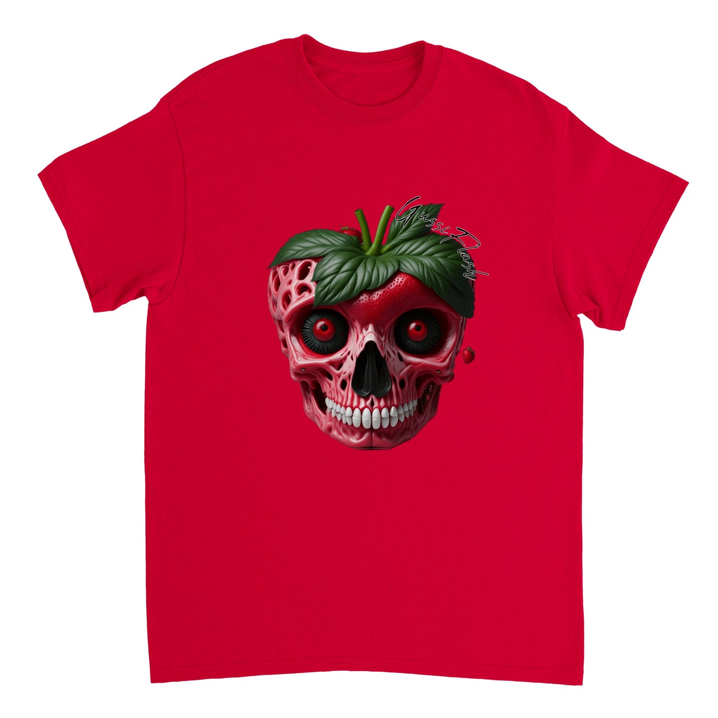 Schweres Unisex T-Shirt mit GussiFlash Skull