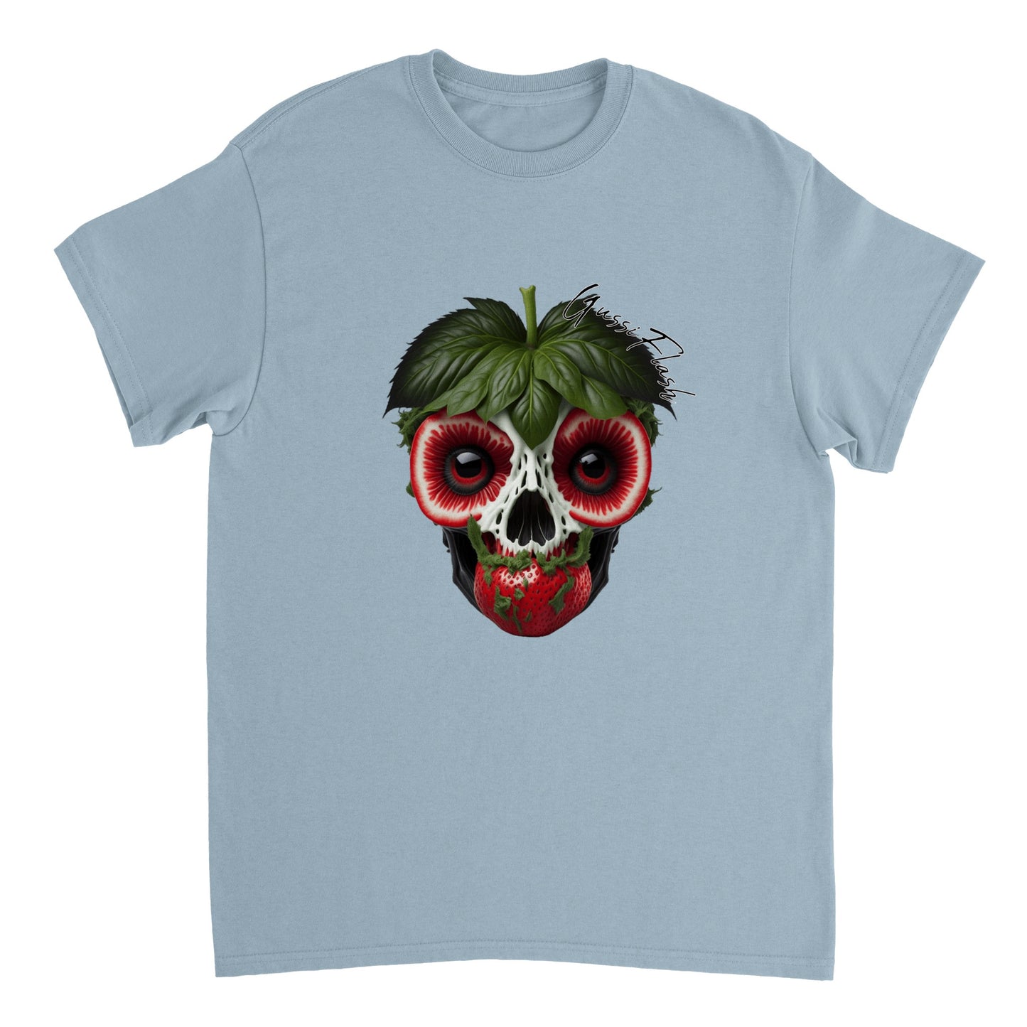 Schweres Unisex T-Shirt mit GussiFlash Skull