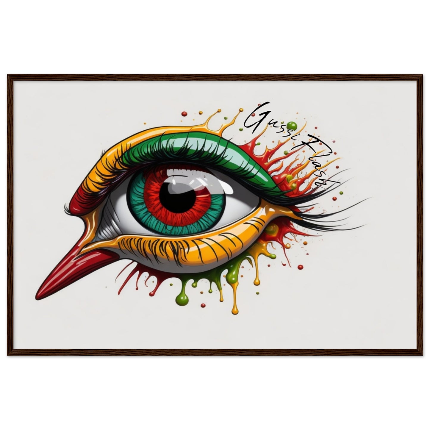 Premium-Poster aus mattem Papier mit Holzrahmen