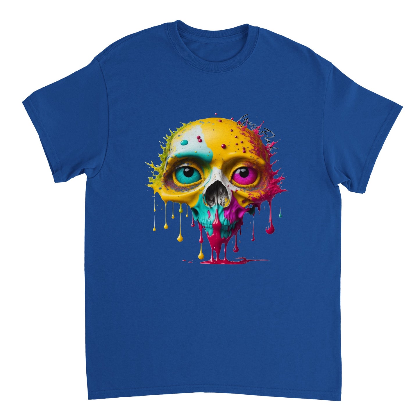 Schweres Unisex T-Shirt mit GussiFlash Skull